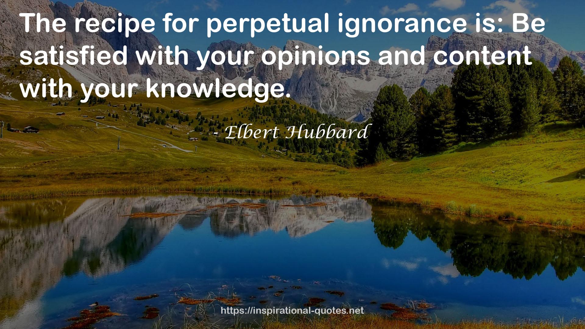 perpetual ignorance  QUOTES