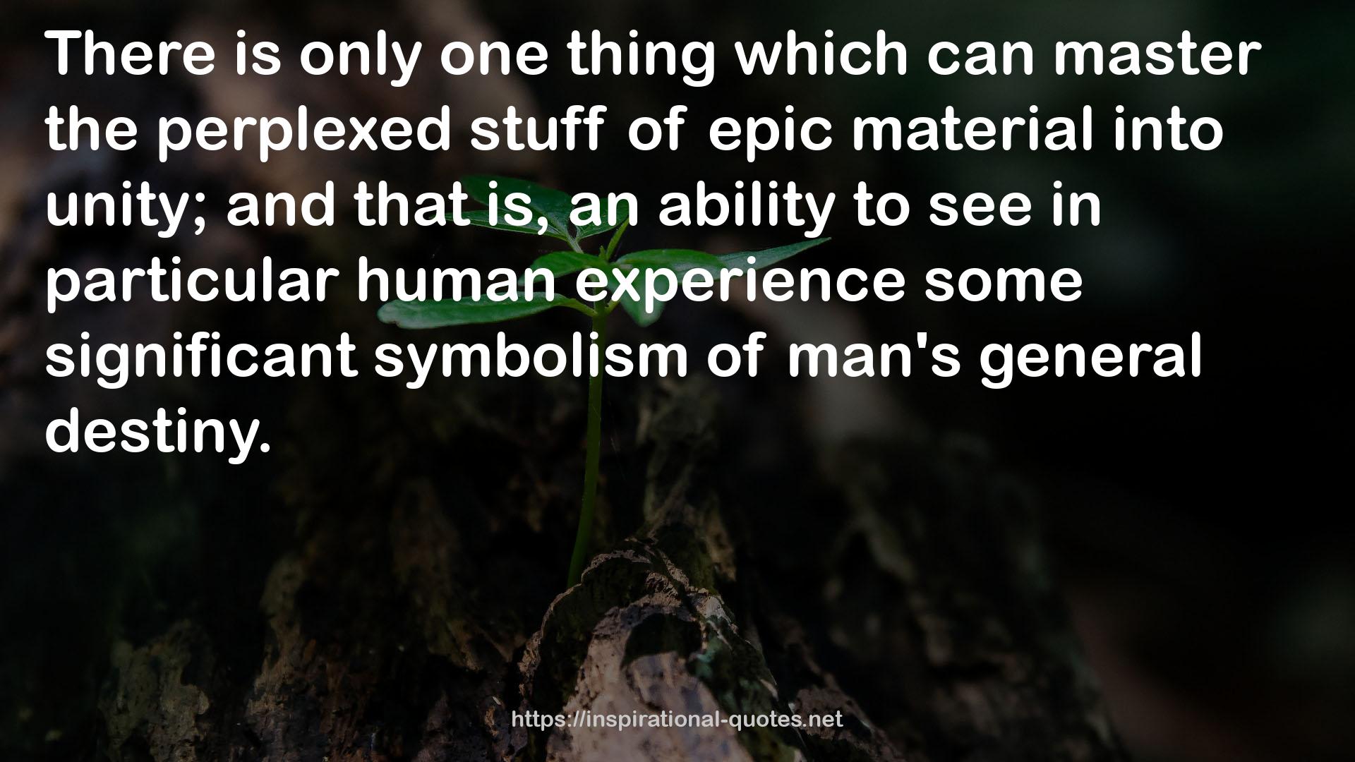 particular human experience  QUOTES