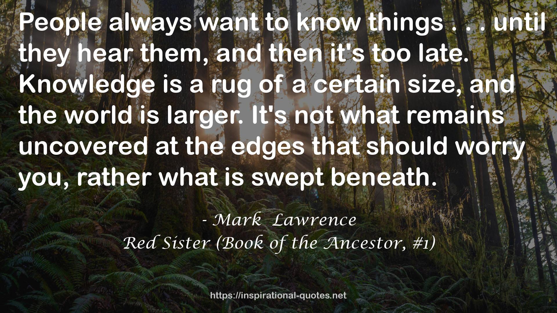 Red Sister (Book of the Ancestor, #1) QUOTES