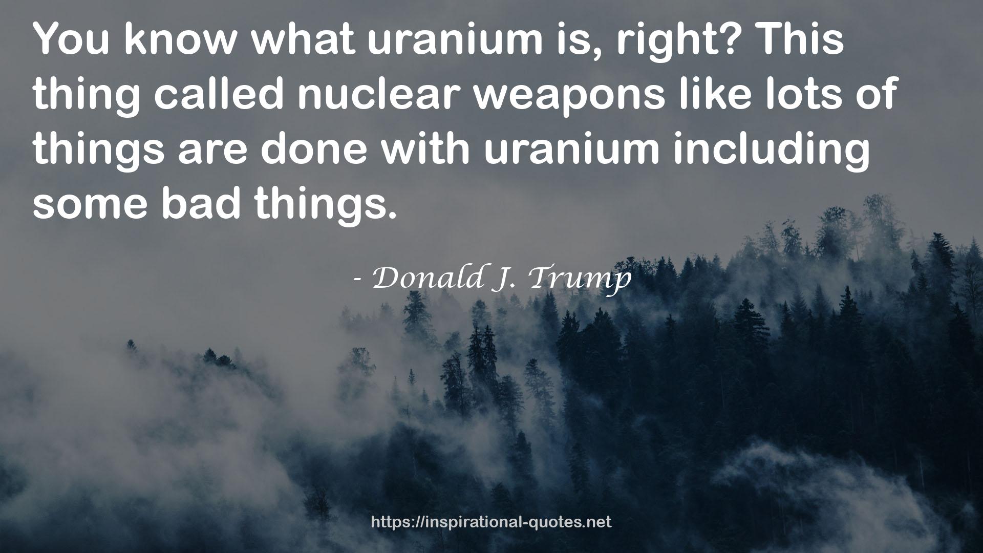 uranium  QUOTES