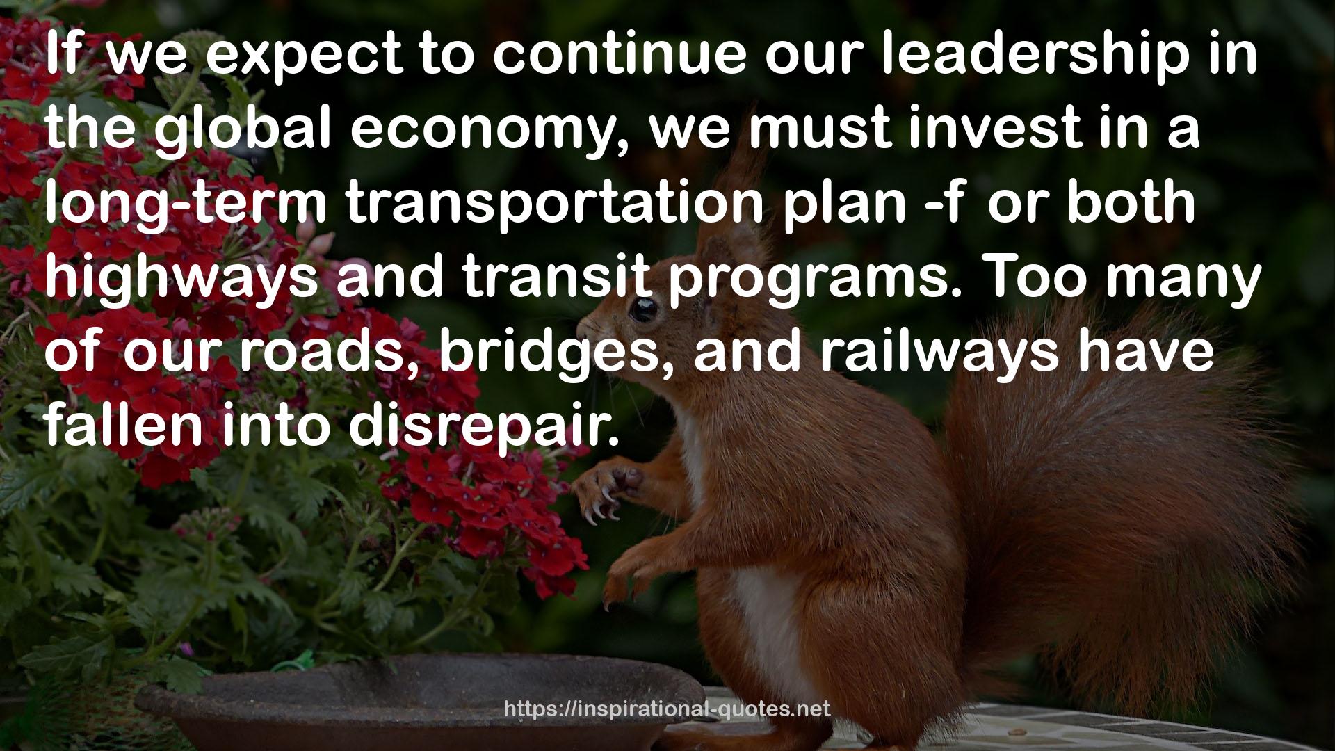 a long-term transportation plan  QUOTES