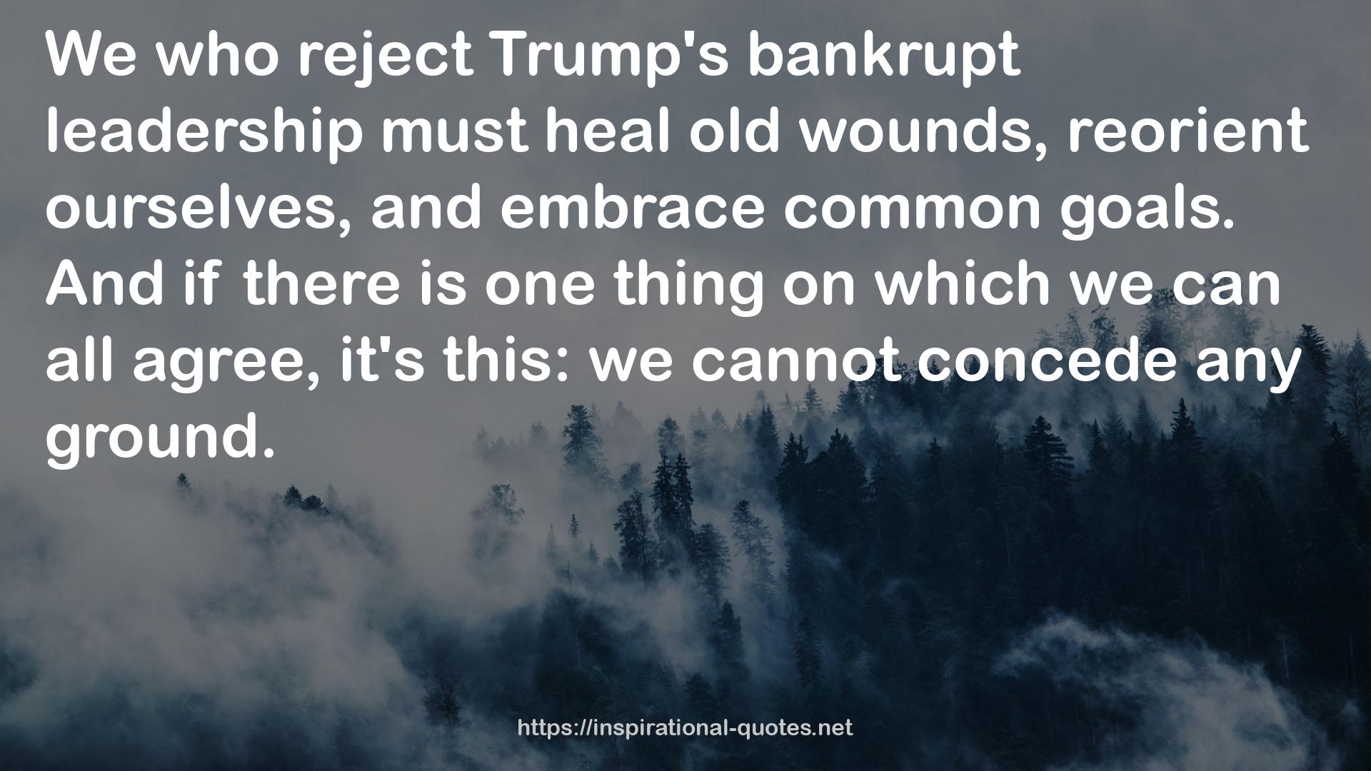 Trump's bankrupt leadership  QUOTES