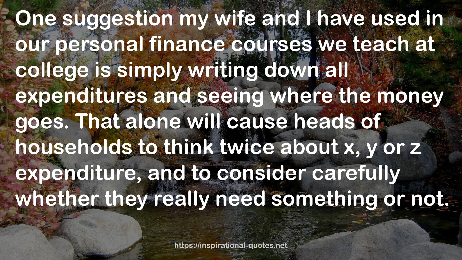 our personal finance courses  QUOTES