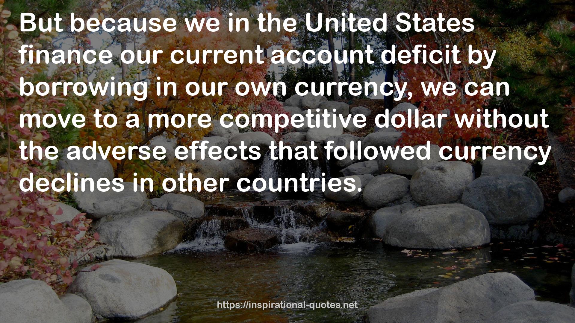 a more competitive dollar  QUOTES