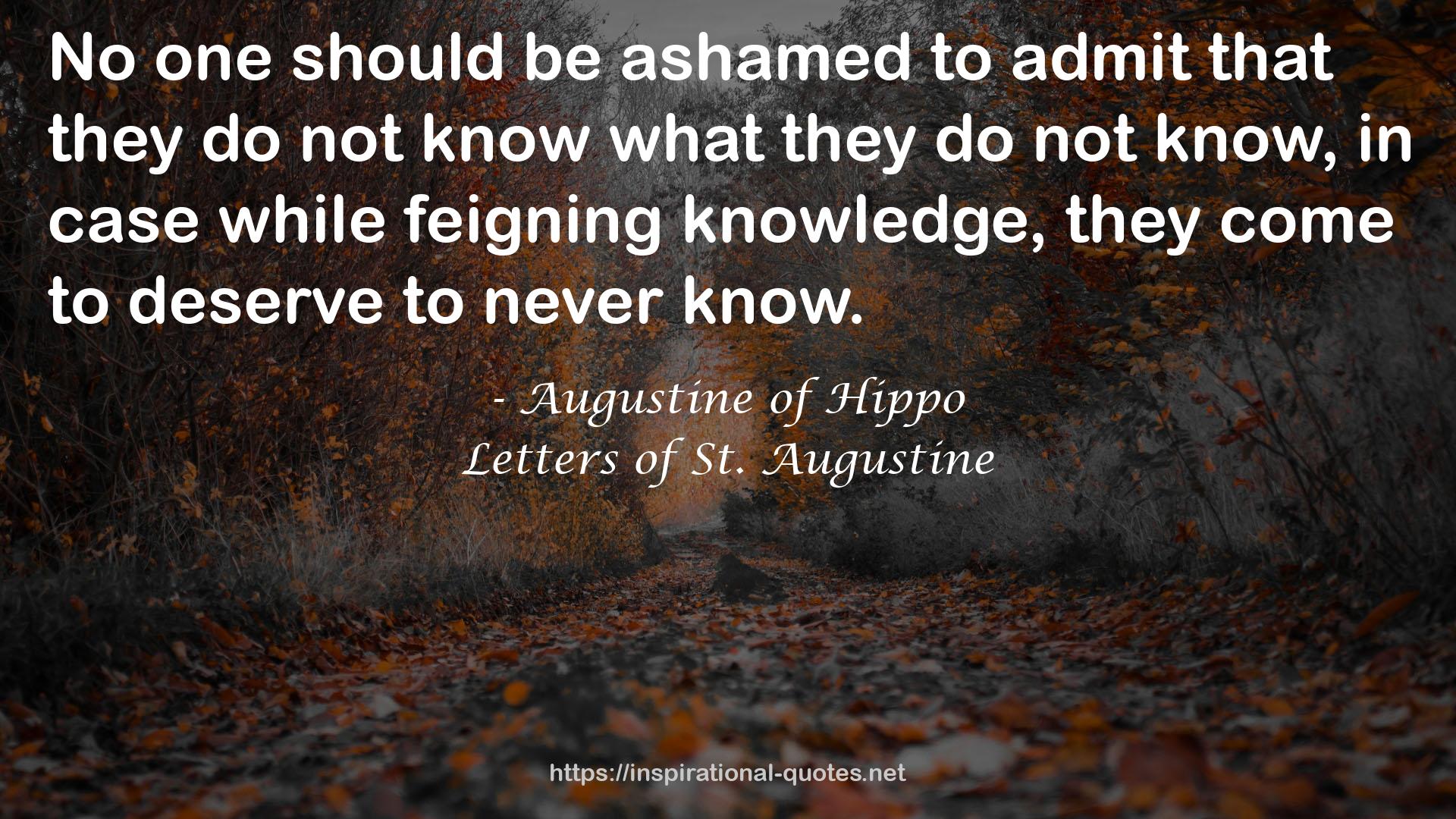 Letters of St. Augustine QUOTES