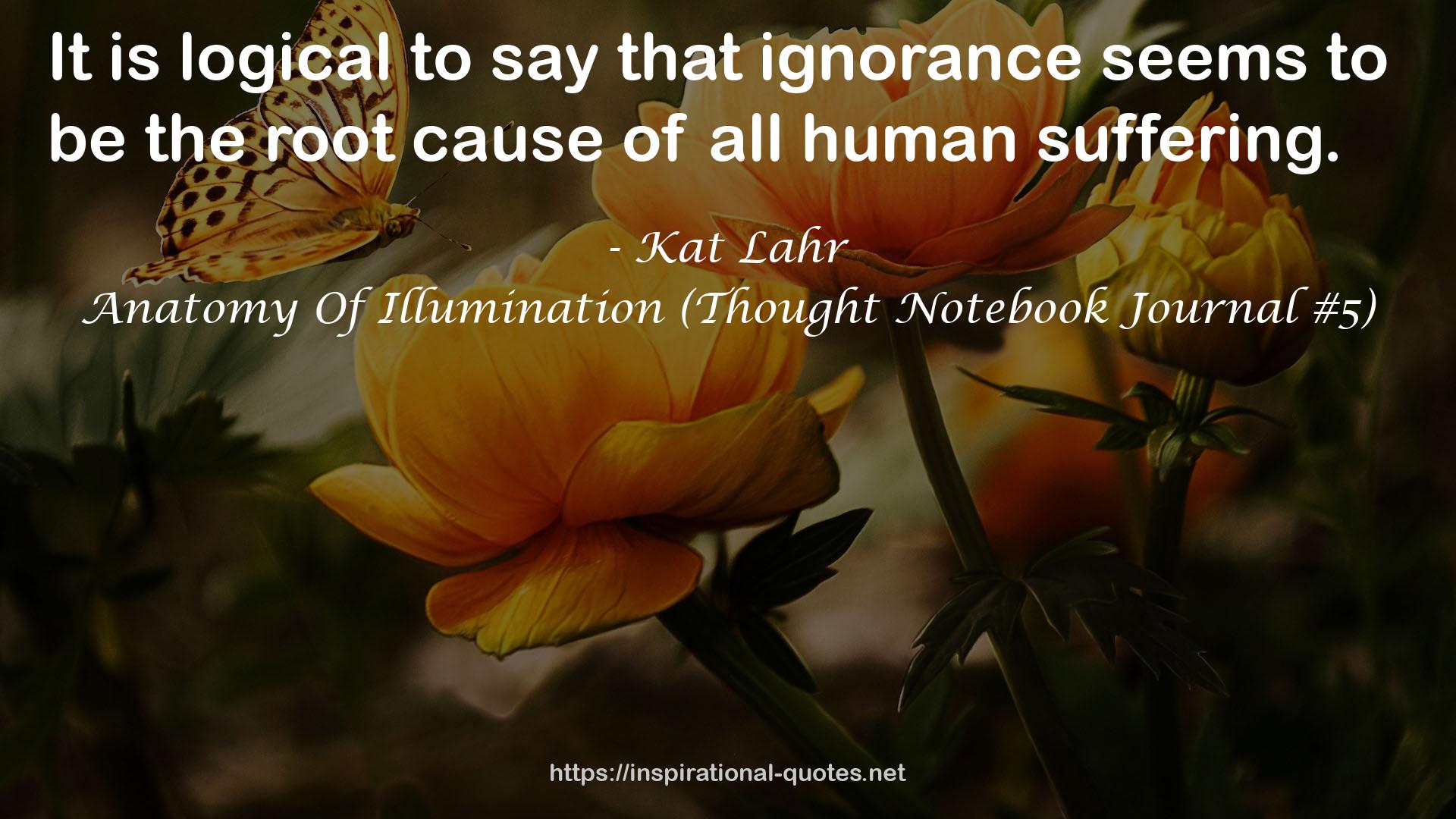 Anatomy Of Illumination (Thought Notebook Journal #5) QUOTES