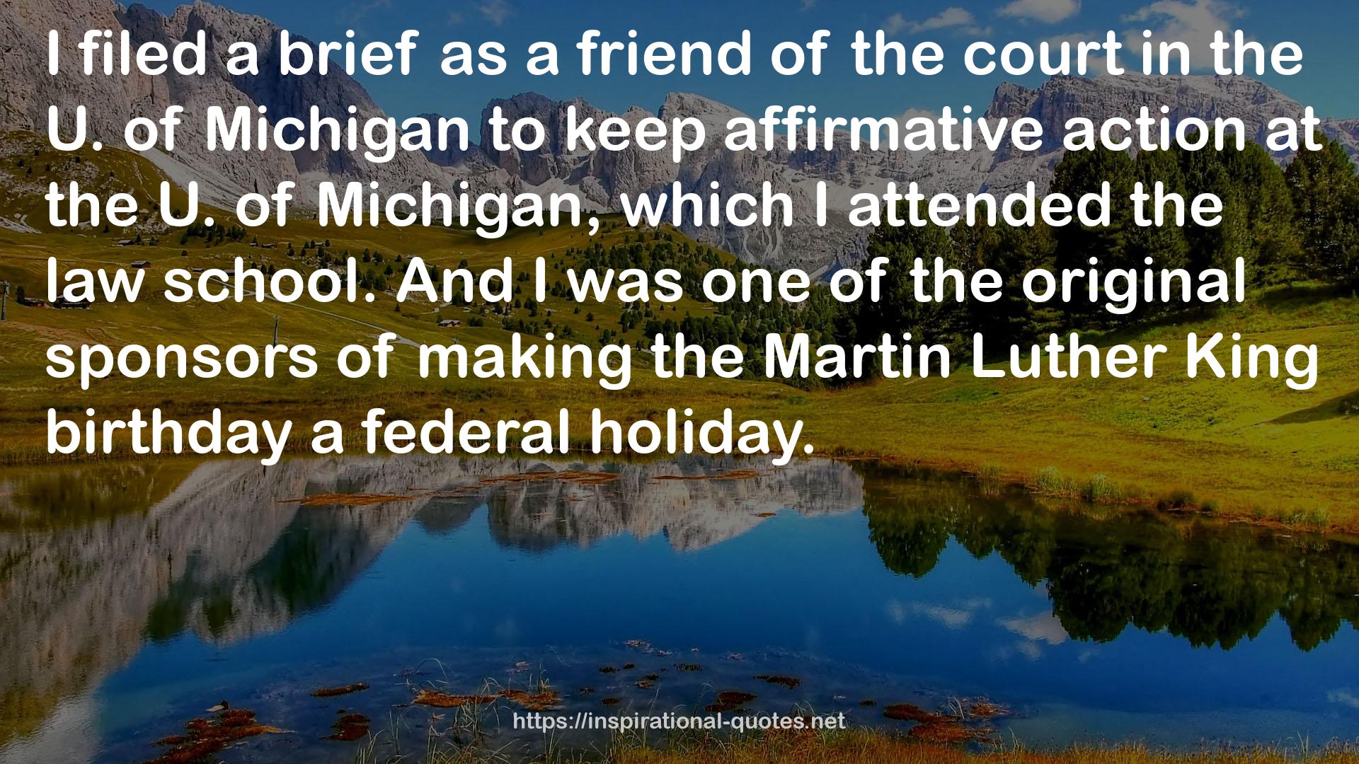 the U. of Michigan  QUOTES