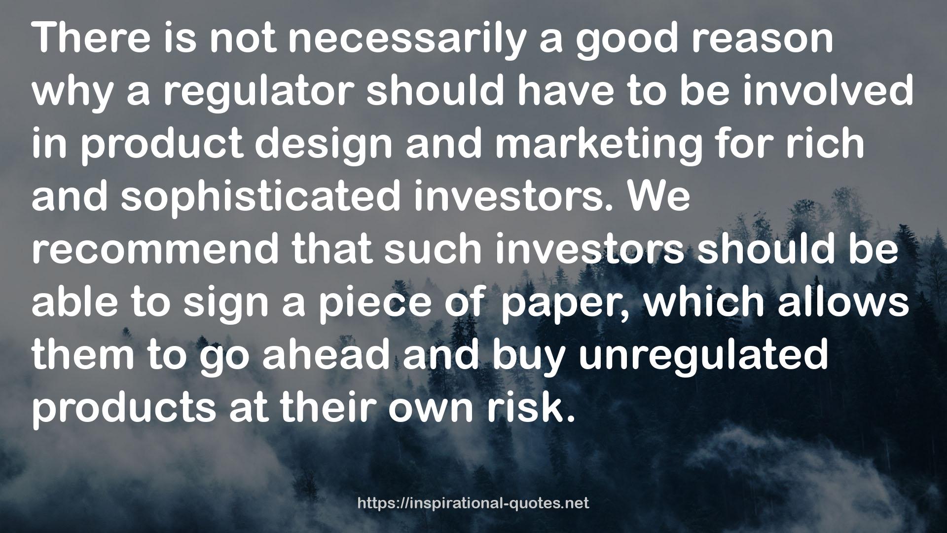 unregulated products  QUOTES