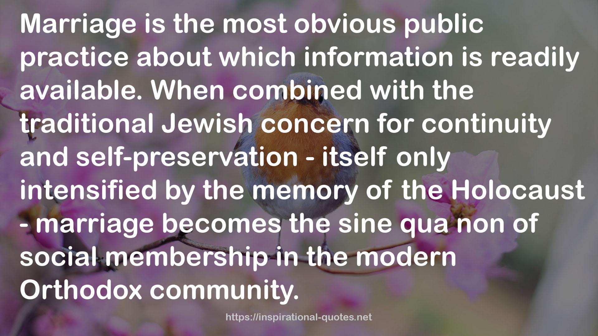 the traditional Jewish concern  QUOTES