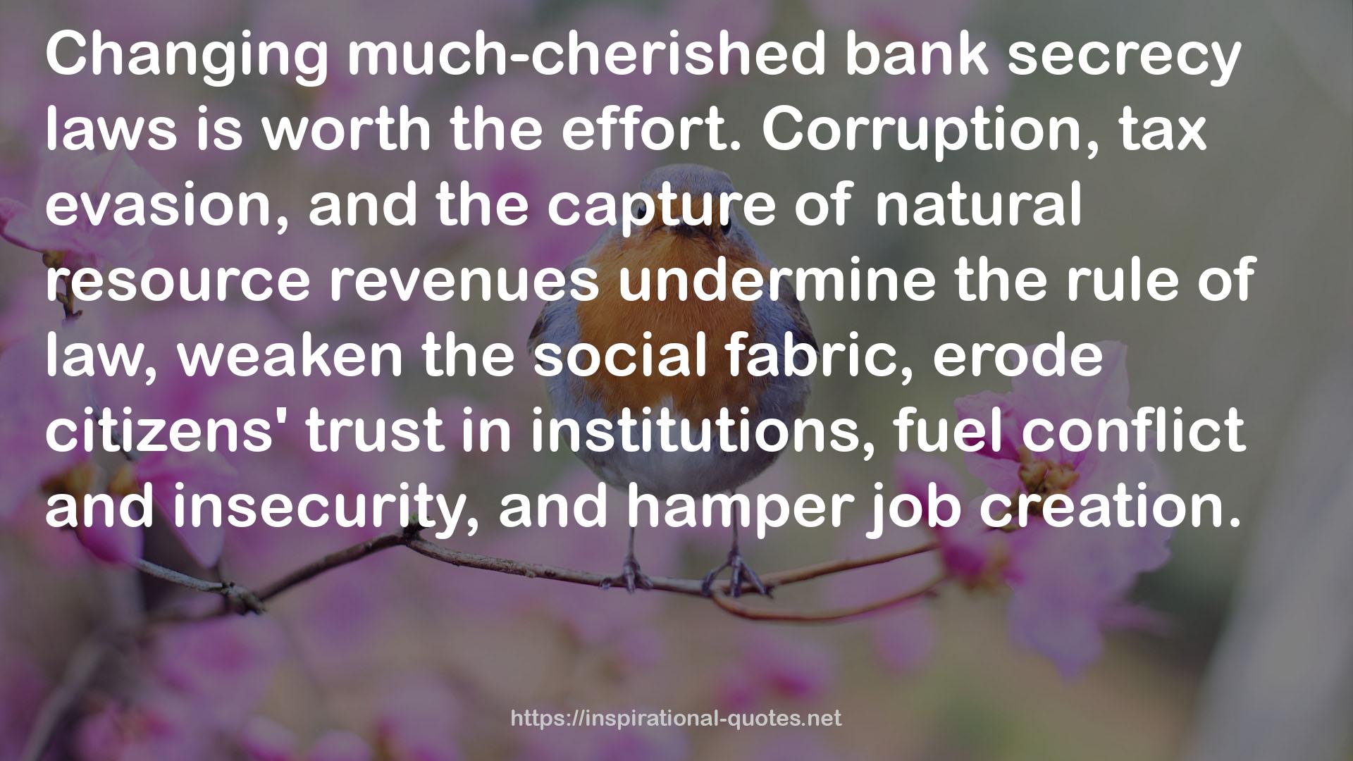 much-cherished bank secrecy laws  QUOTES