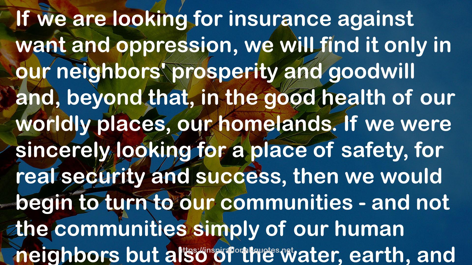 our communities  QUOTES