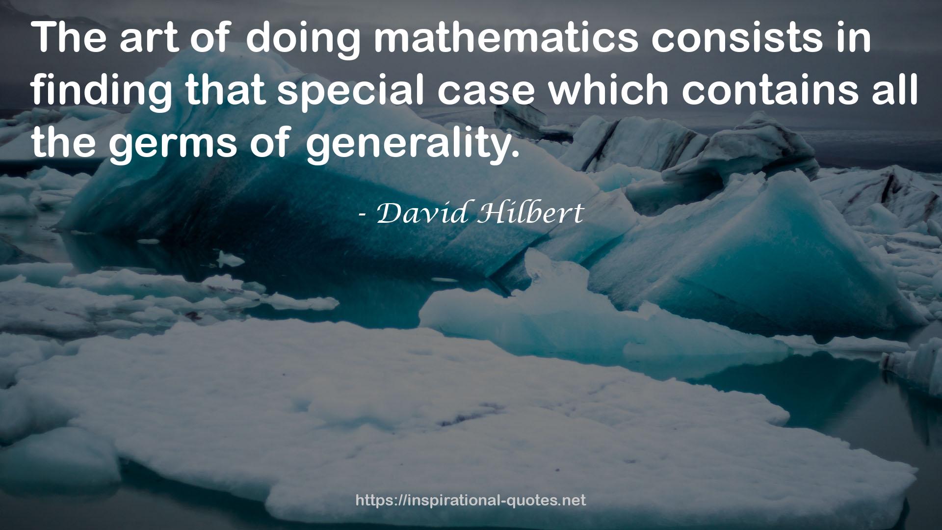 David Hilbert QUOTES