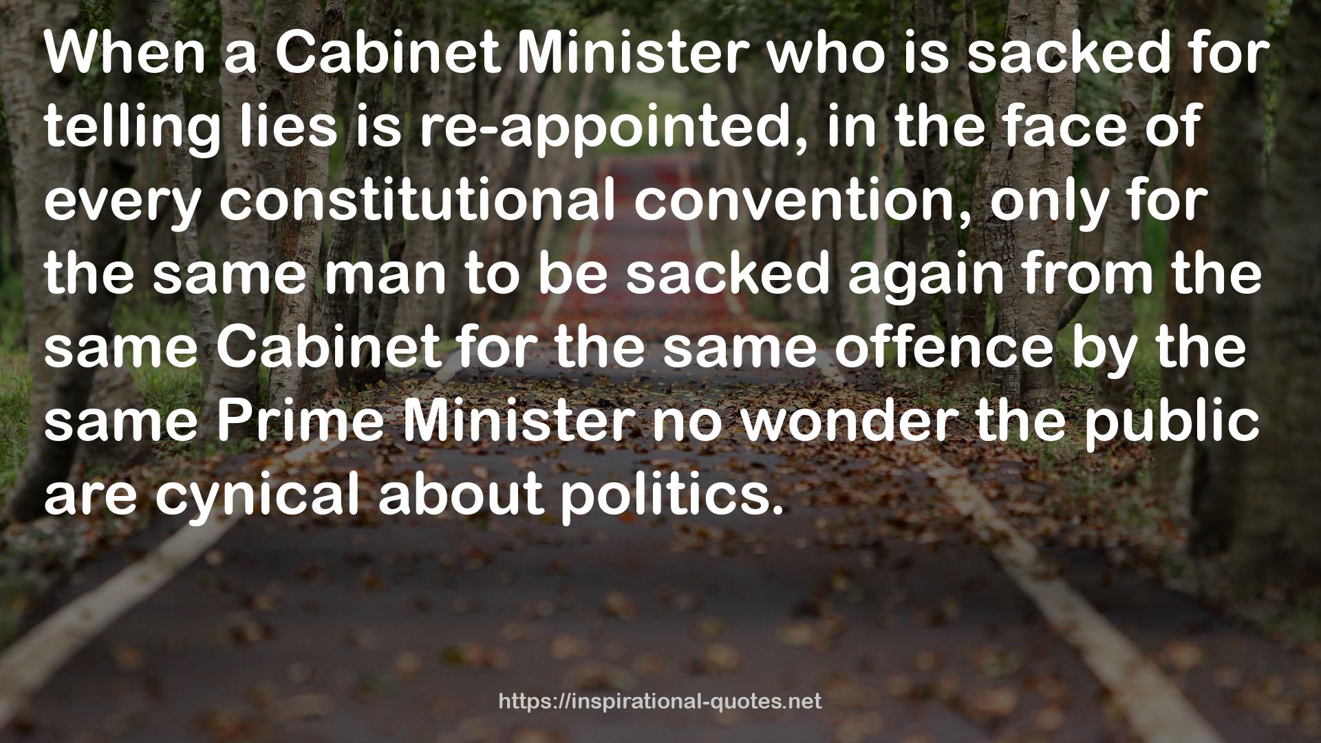 the same Prime Minister  QUOTES