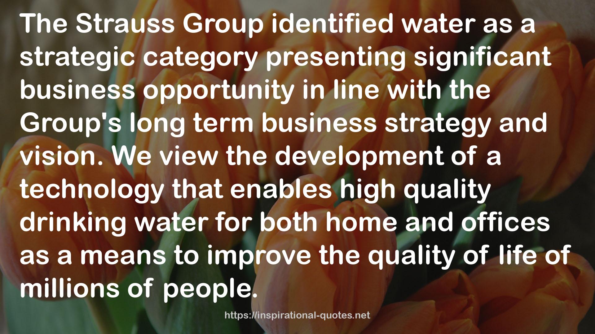 the Group's long term business strategy  QUOTES