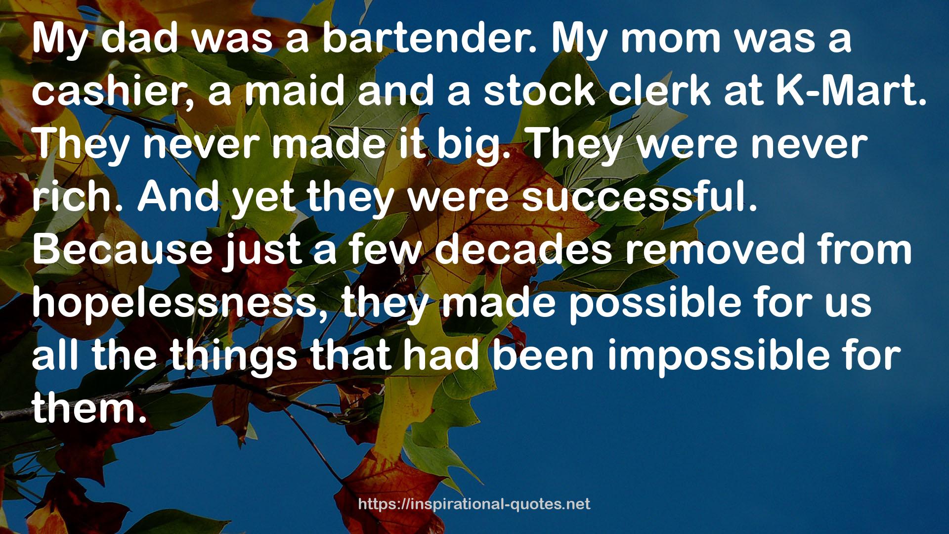 a stock clerk  QUOTES