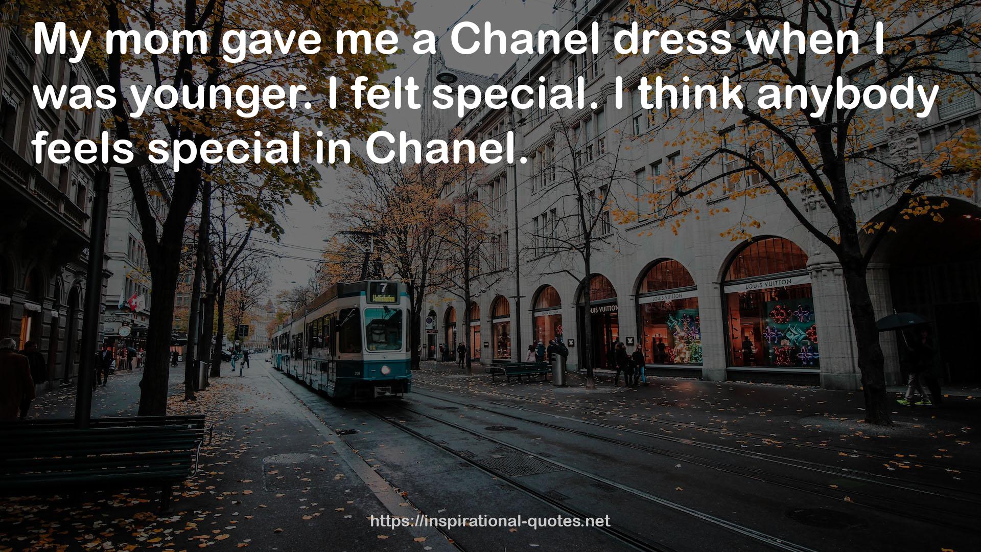 a Chanel dress  QUOTES