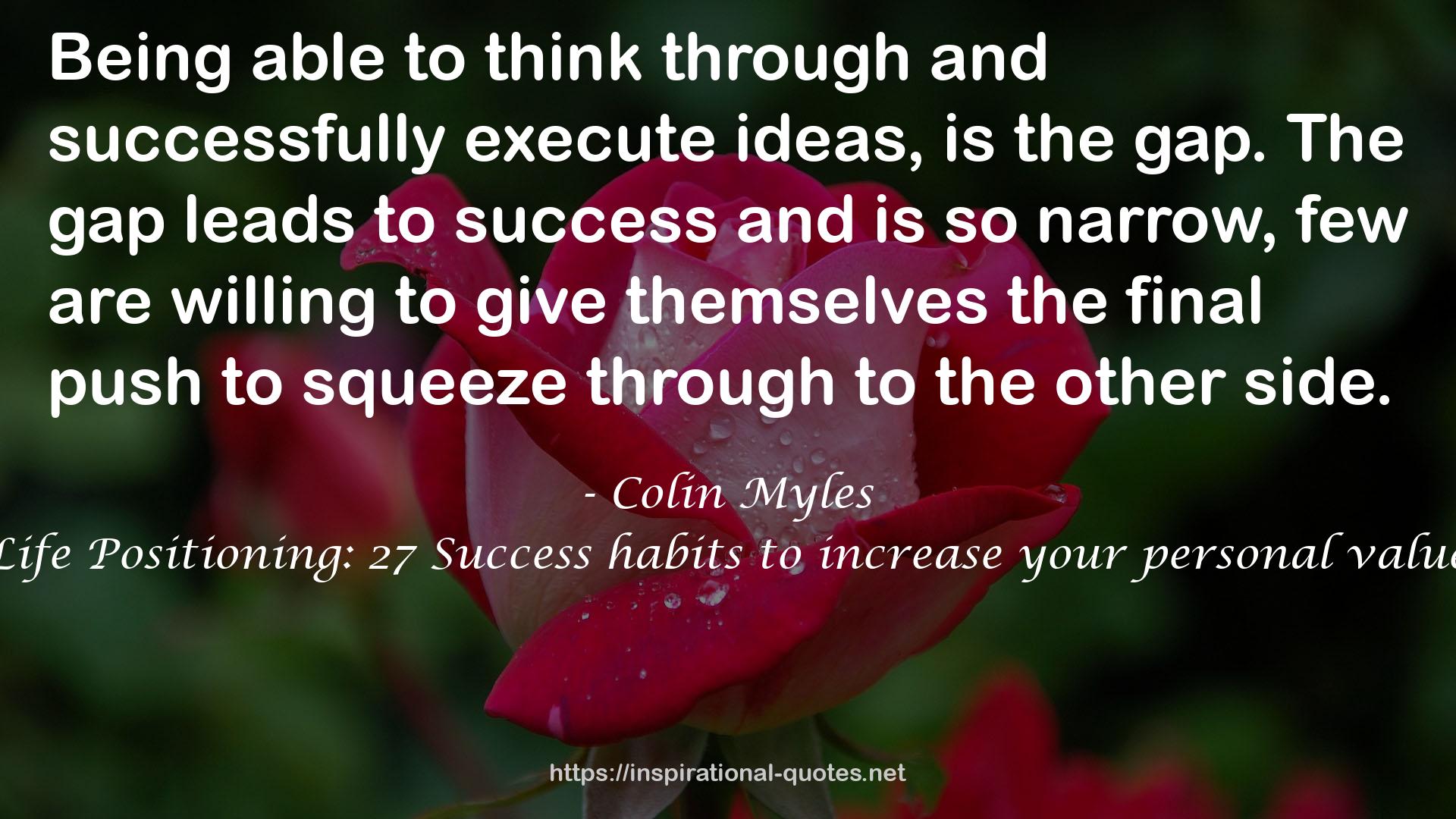 Colin Myles QUOTES