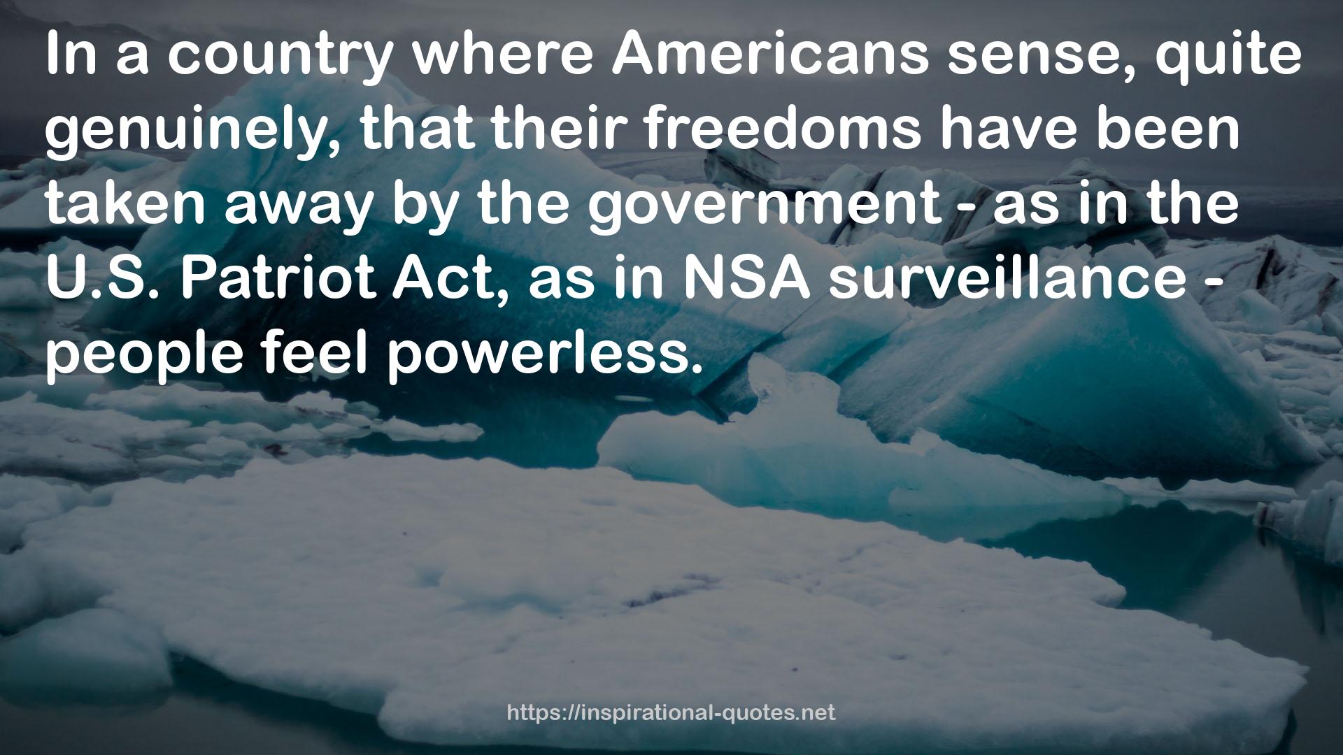 NSA surveillance  QUOTES