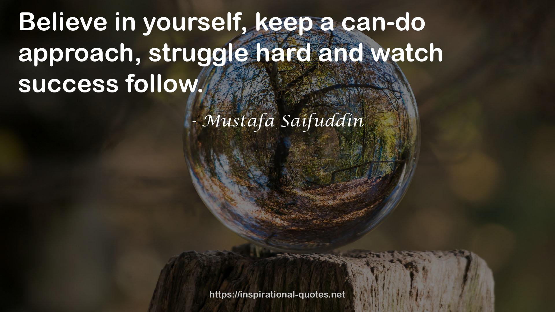 Mustafa Saifuddin QUOTES