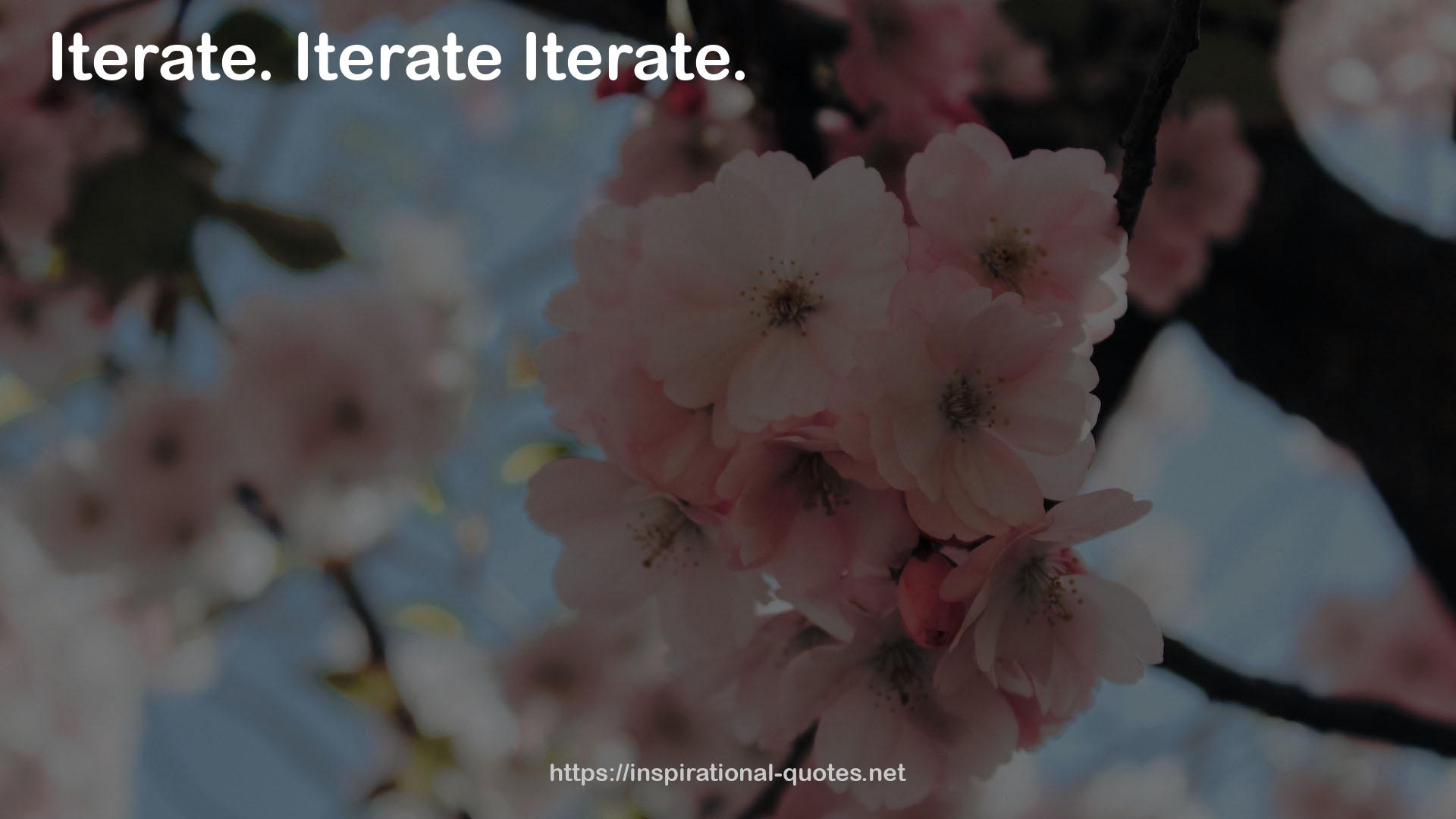 Iterate  QUOTES