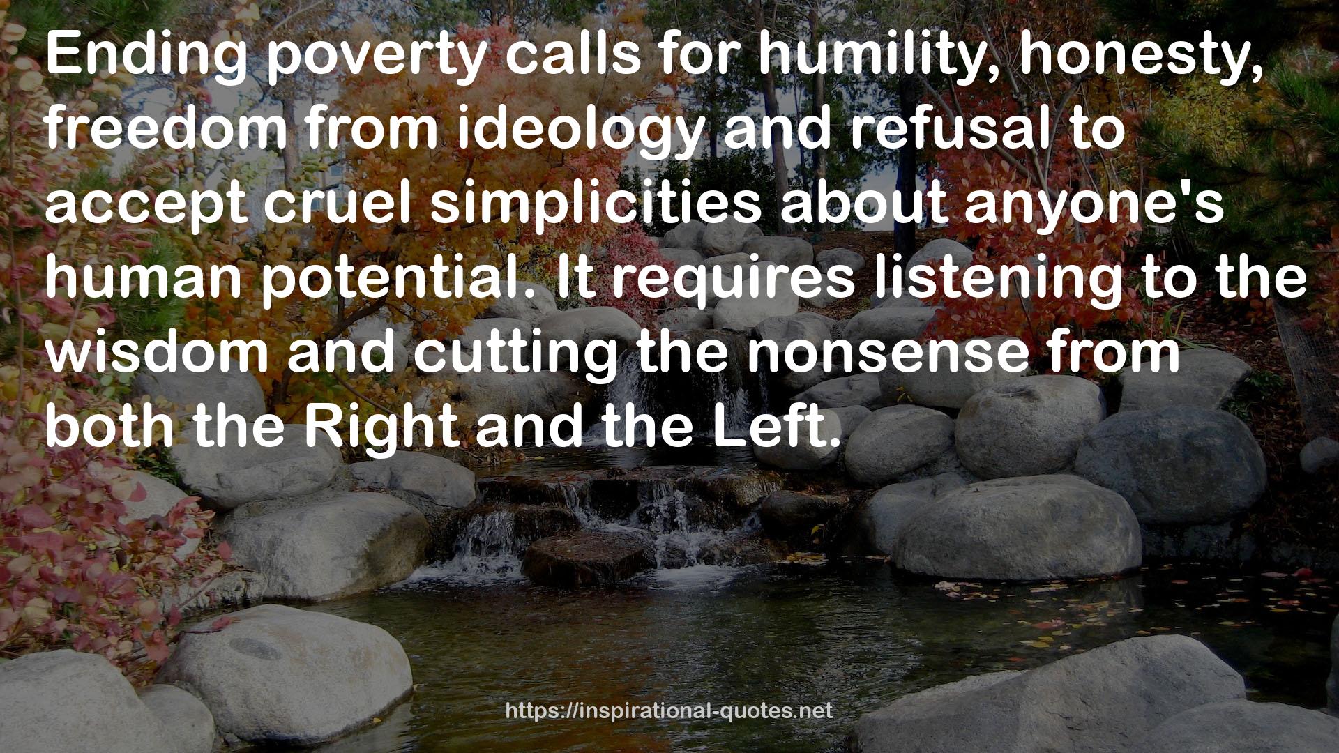 poverty calls  QUOTES