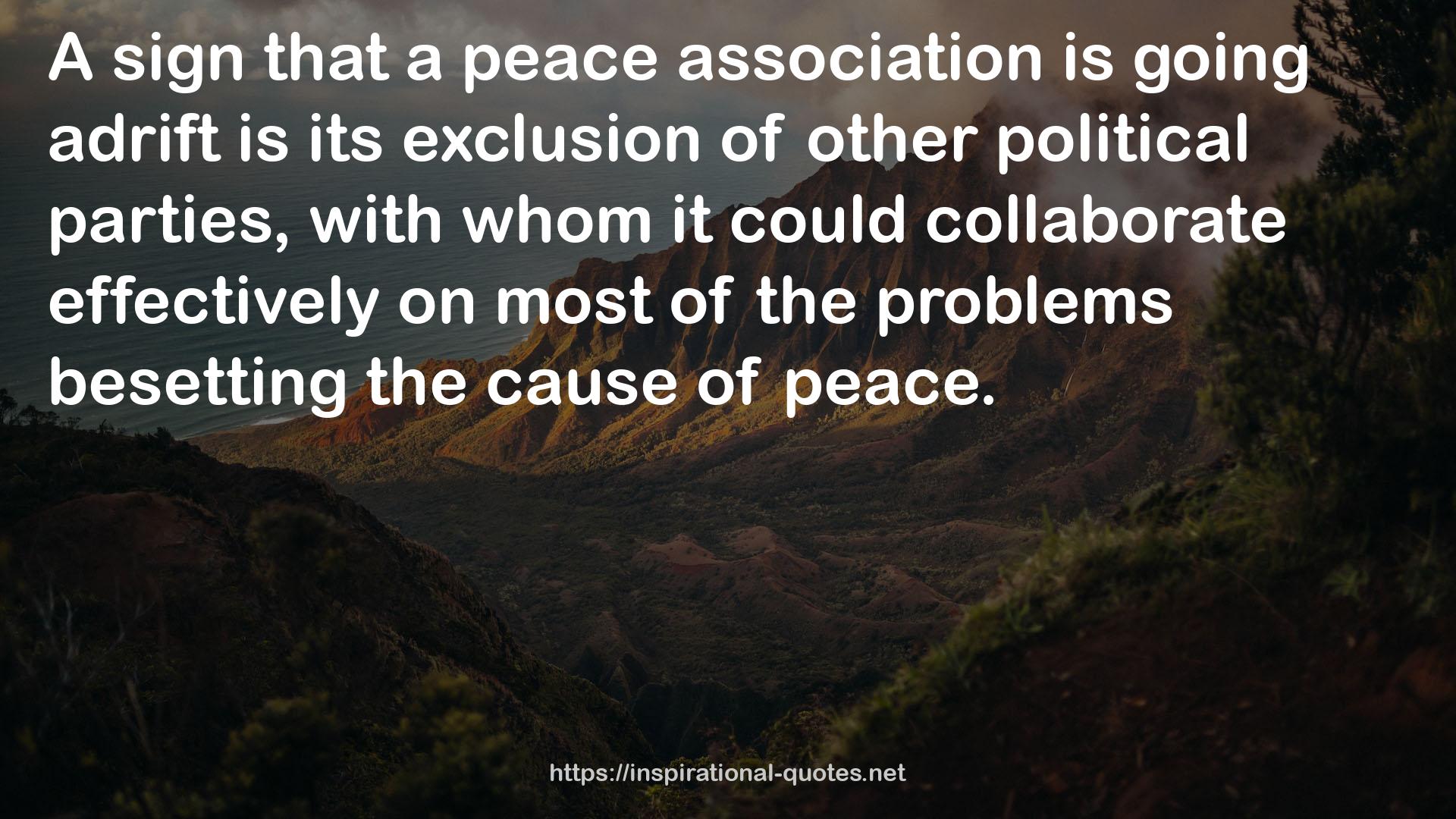 a peace association  QUOTES