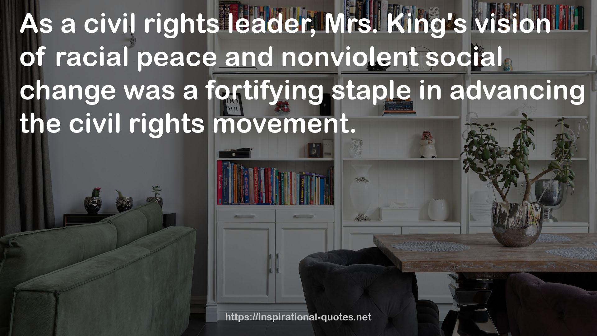 Mrs. King's vision  QUOTES