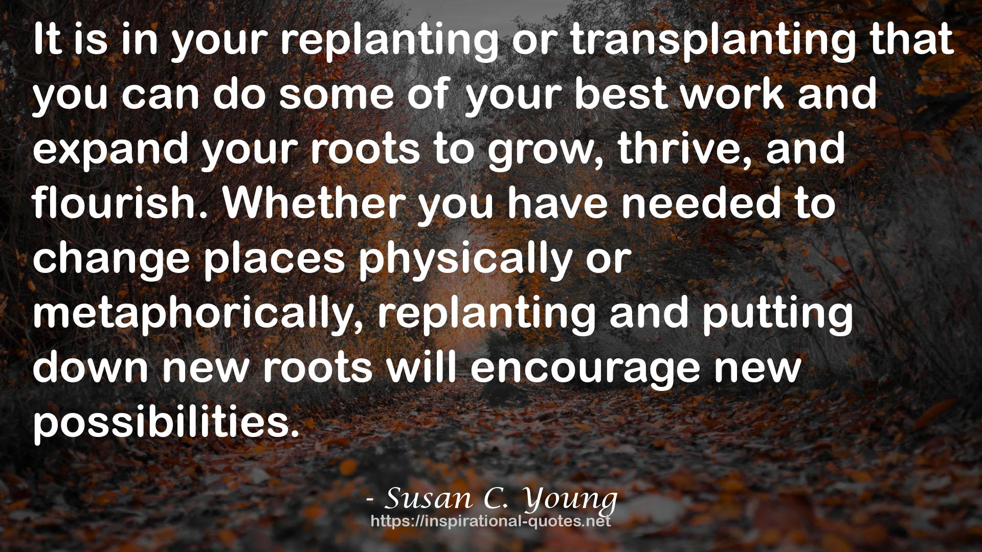 transplanting  QUOTES