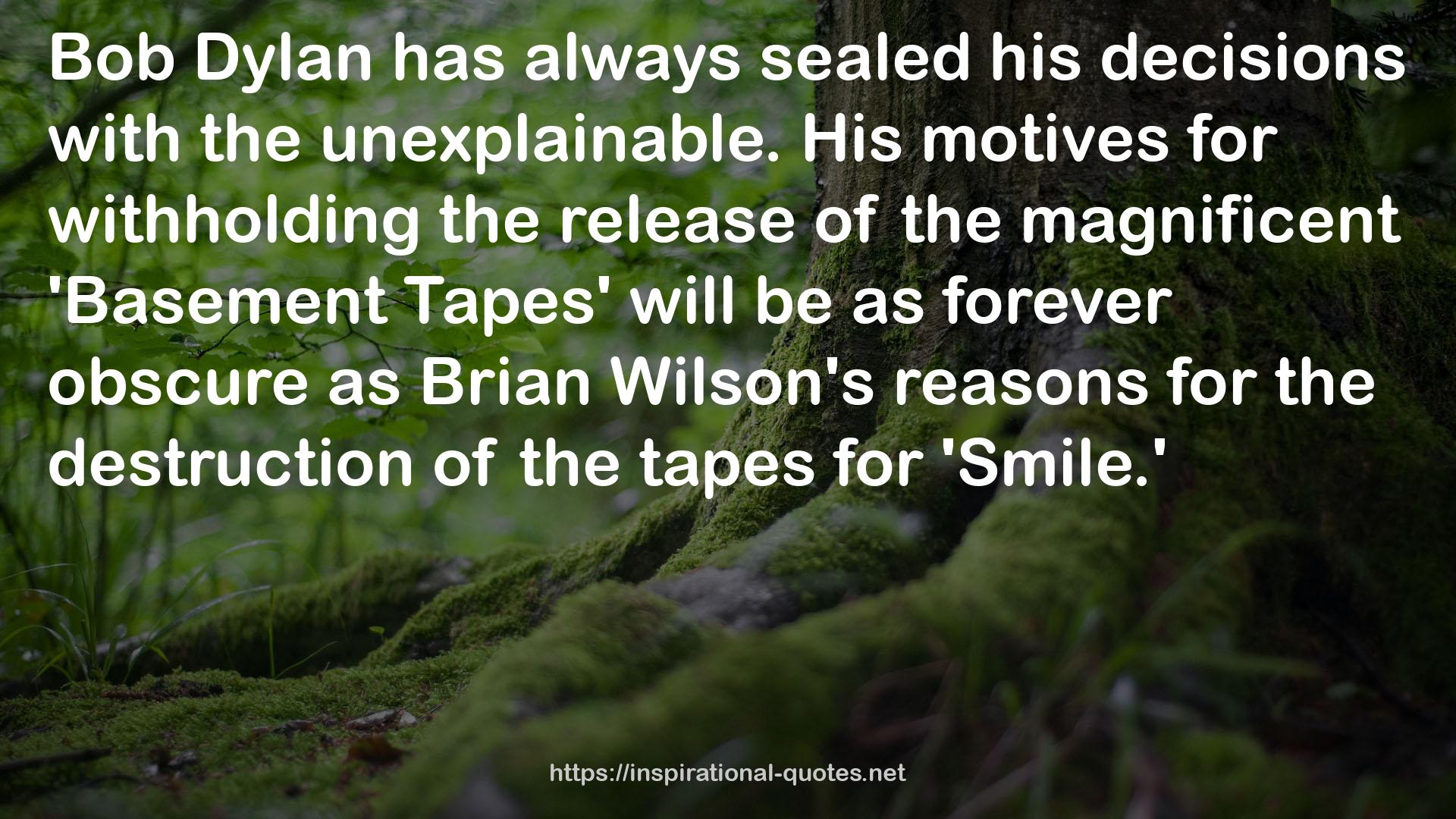 Brian Wilson's reasons  QUOTES