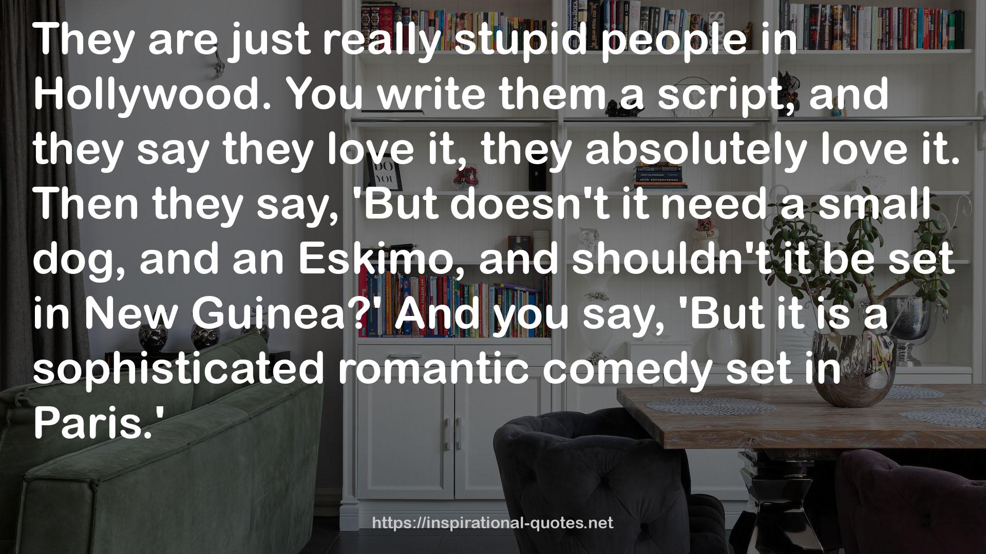 a sophisticated romantic comedy  QUOTES
