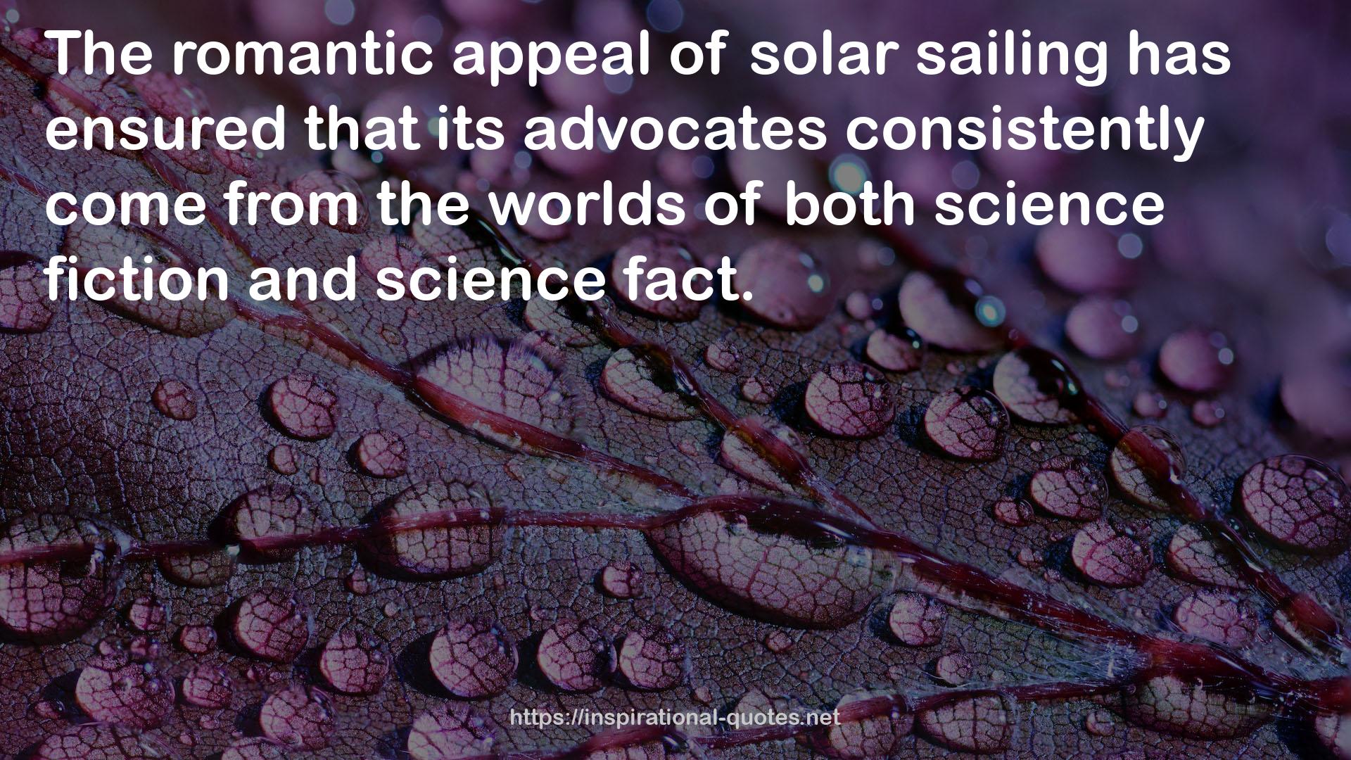 solar sailing  QUOTES