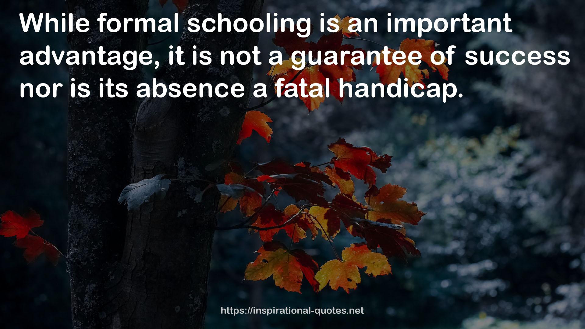 formal schooling  QUOTES