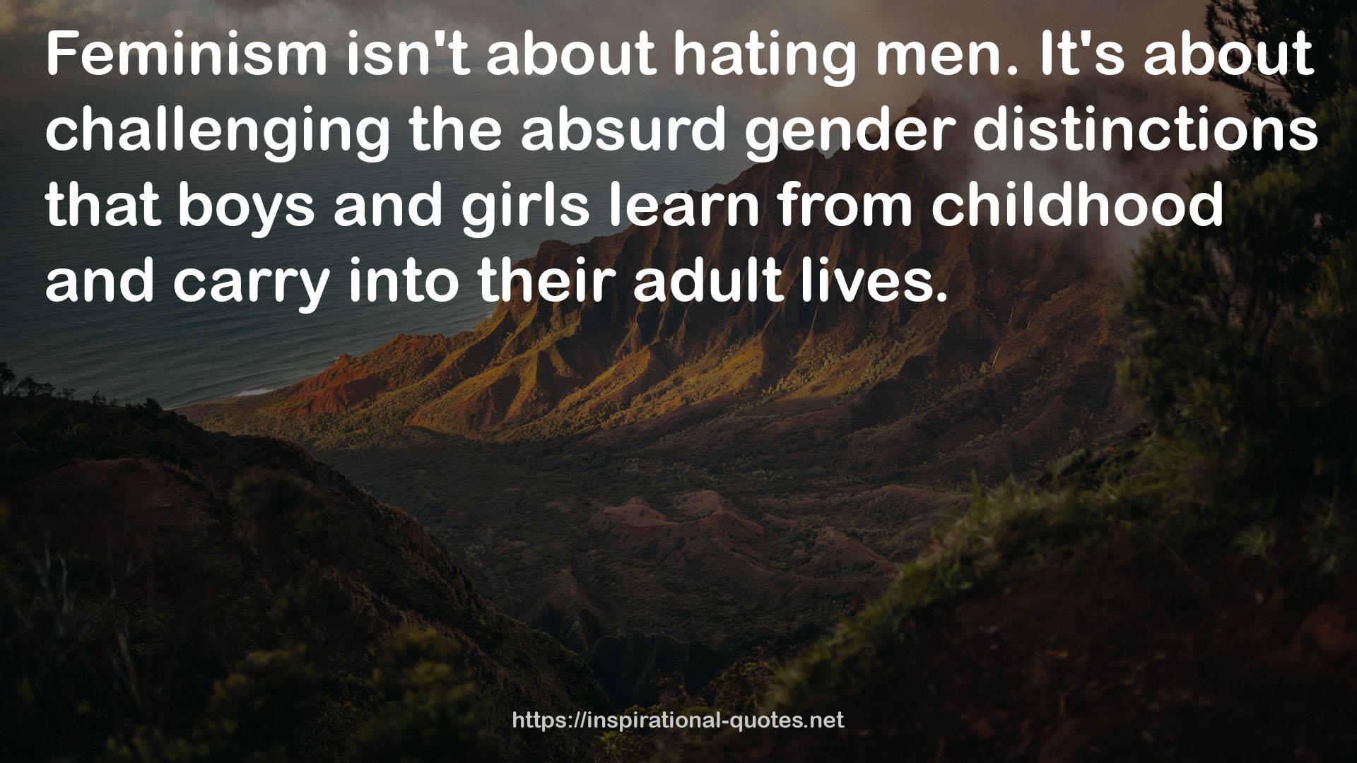 the absurd gender distinctions  QUOTES