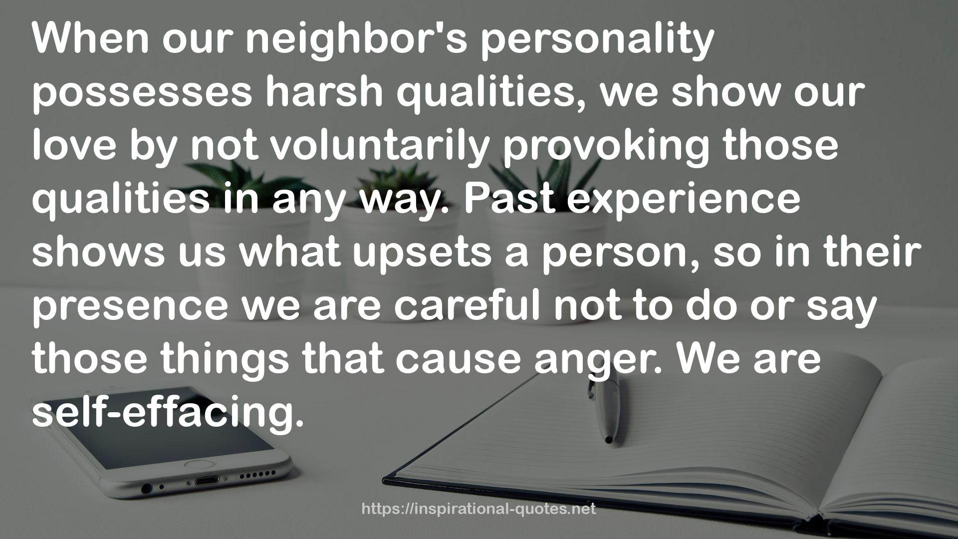 our neighbor's personality  QUOTES