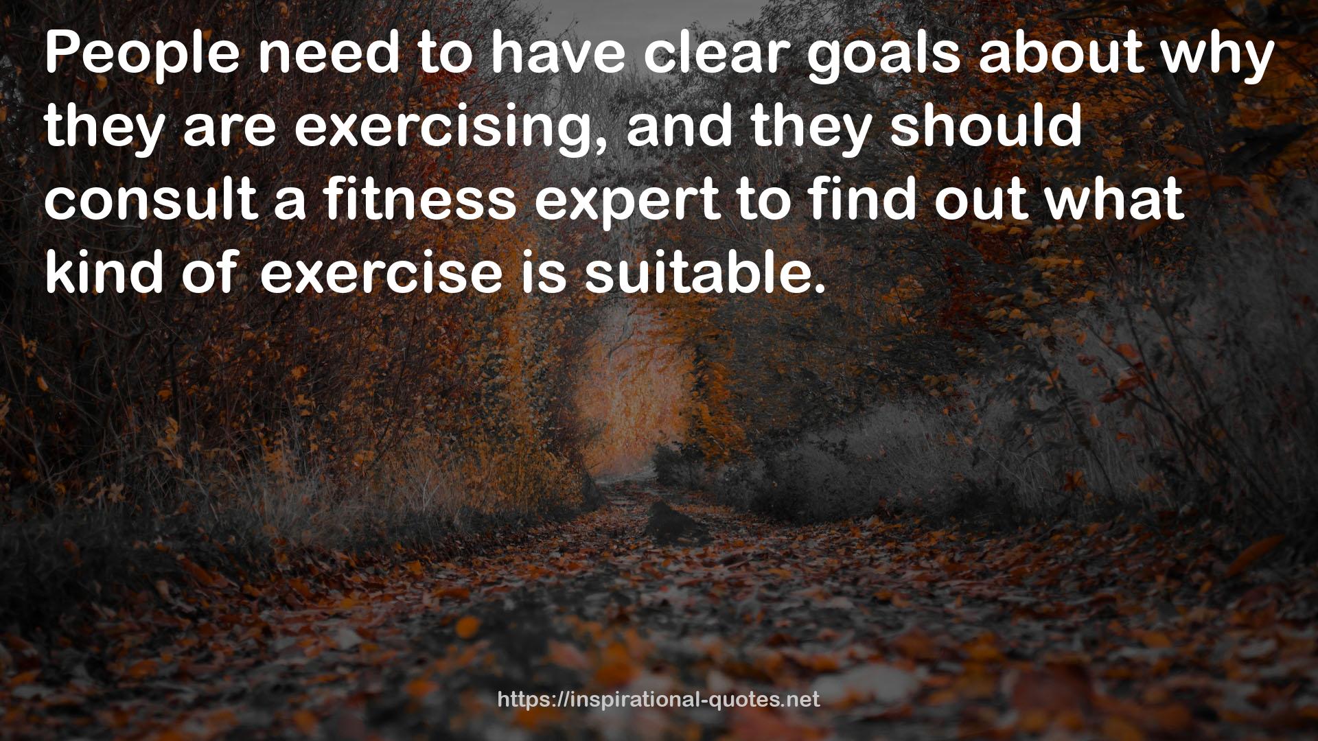 a fitness expert  QUOTES