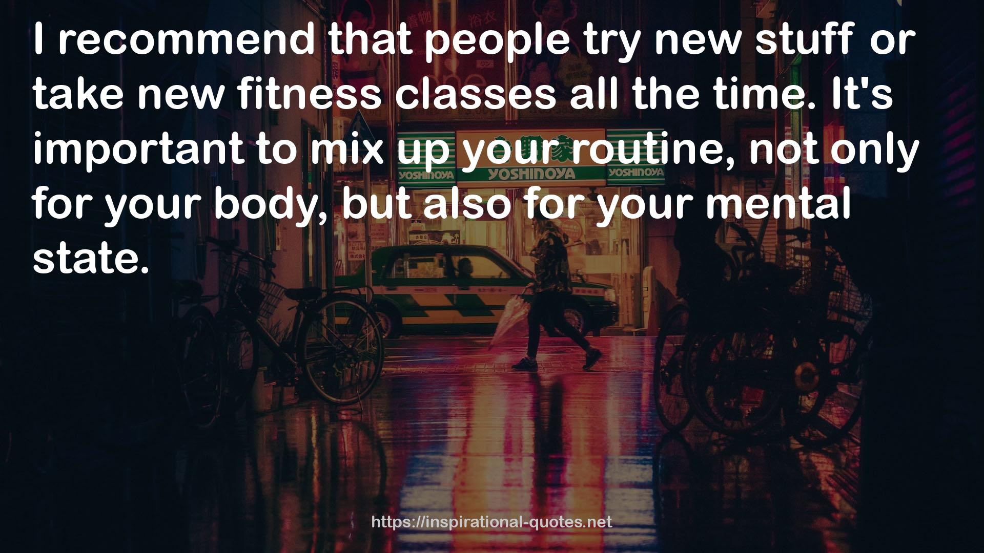 new fitness classes  QUOTES