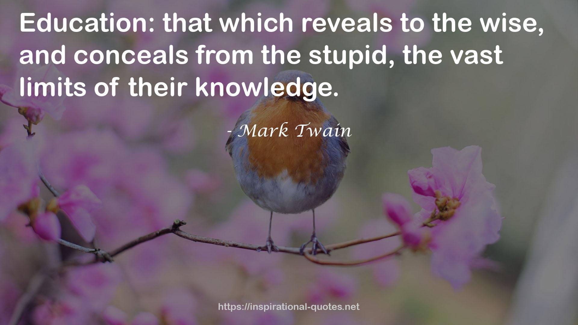 that which reveals to the wise, and conceals from the stupid, the vast limits  QUOTES