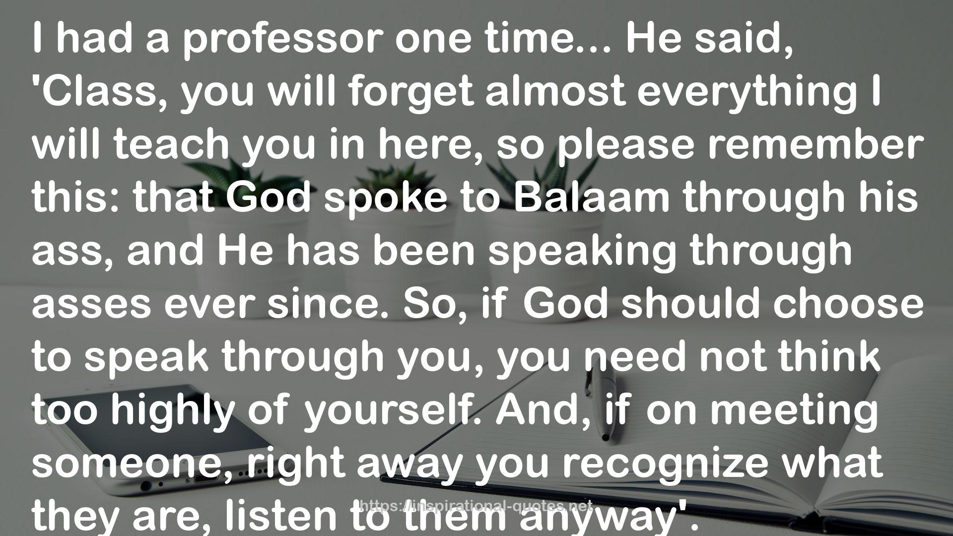 Balaam  QUOTES