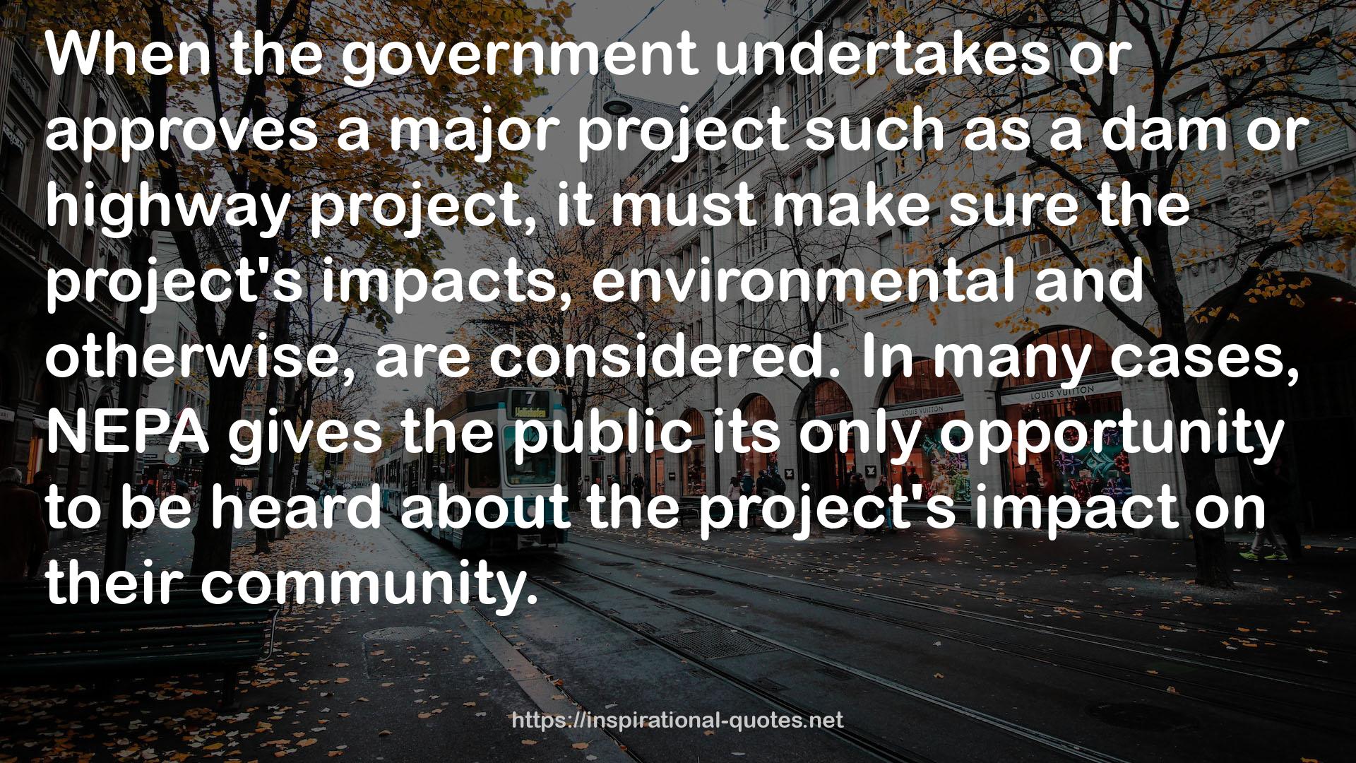 the project's impact  QUOTES