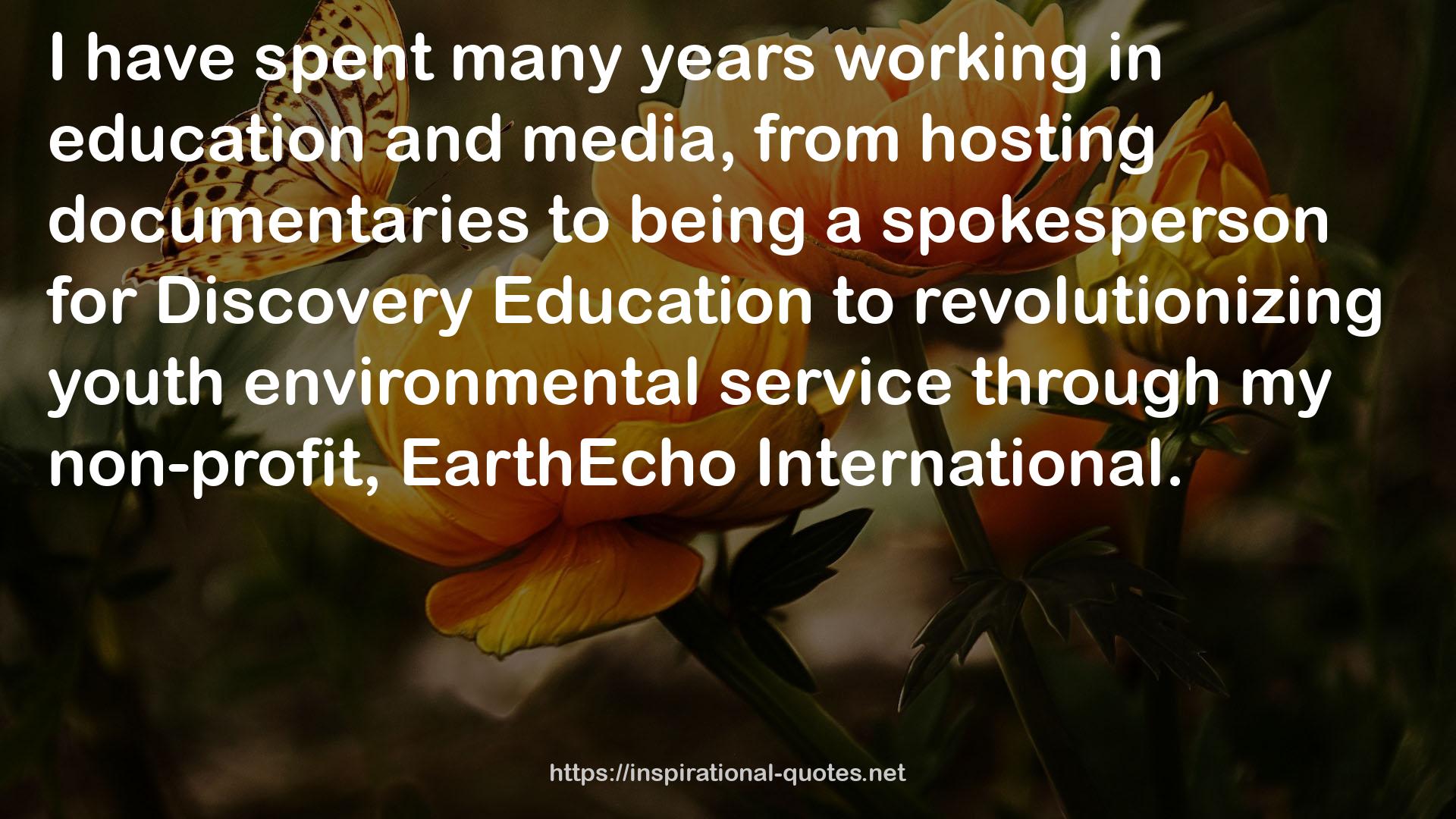 youth environmental service  QUOTES