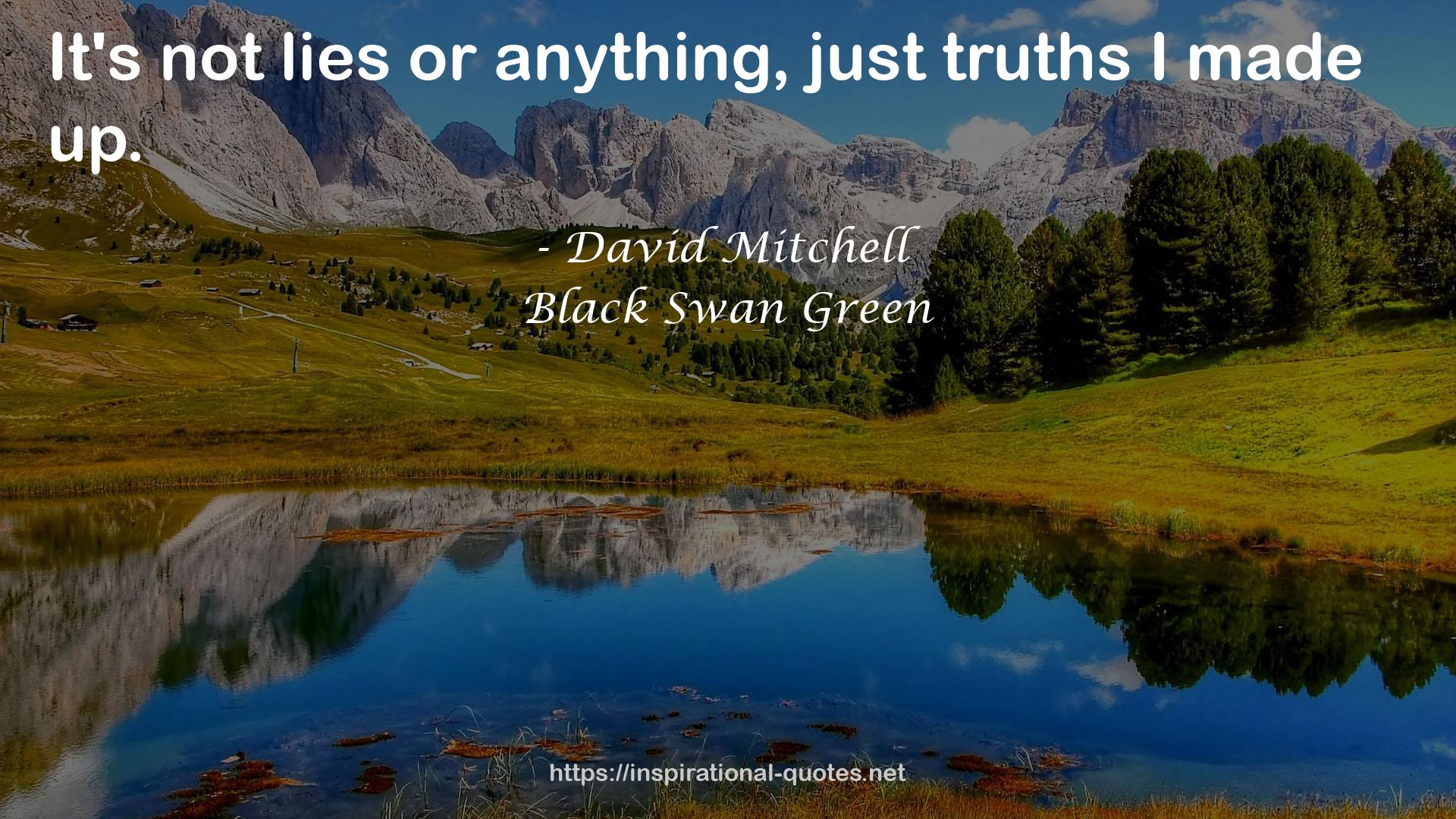Black Swan Green QUOTES