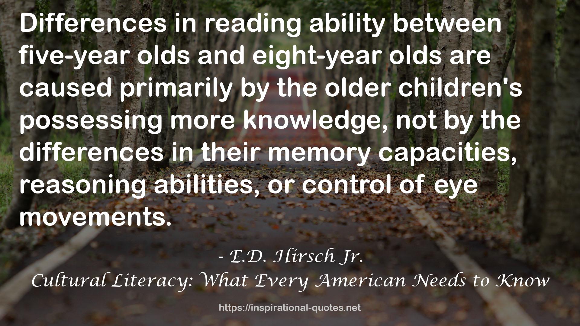 Cultural Literacy: What Every American Needs to Know QUOTES