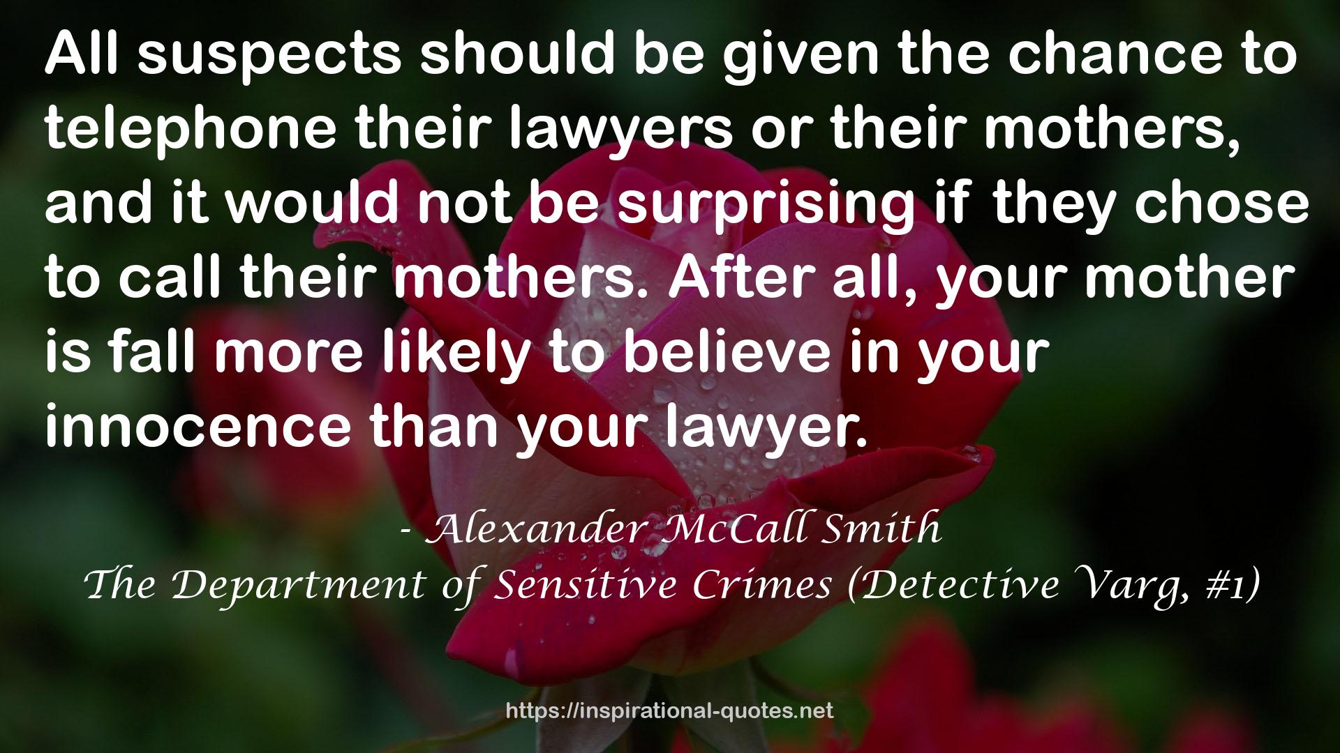 The Department of Sensitive Crimes (Detective Varg, #1) QUOTES