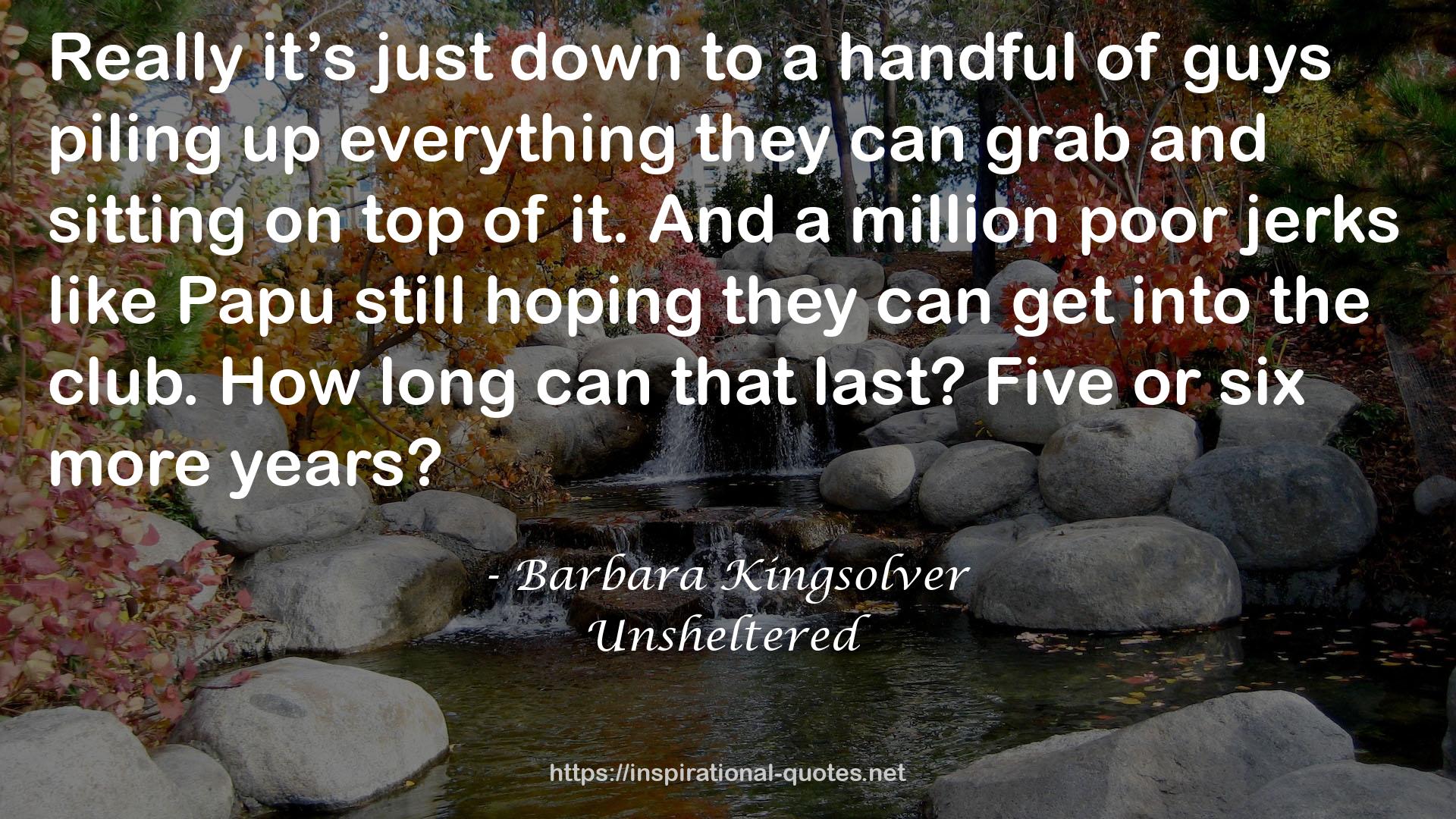 Unsheltered QUOTES