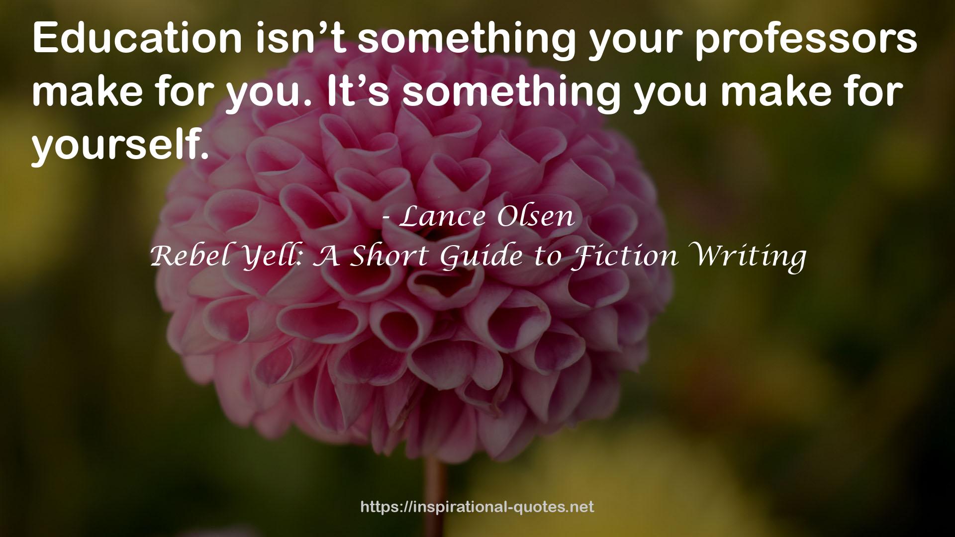 Rebel Yell: A Short Guide to Fiction Writing QUOTES