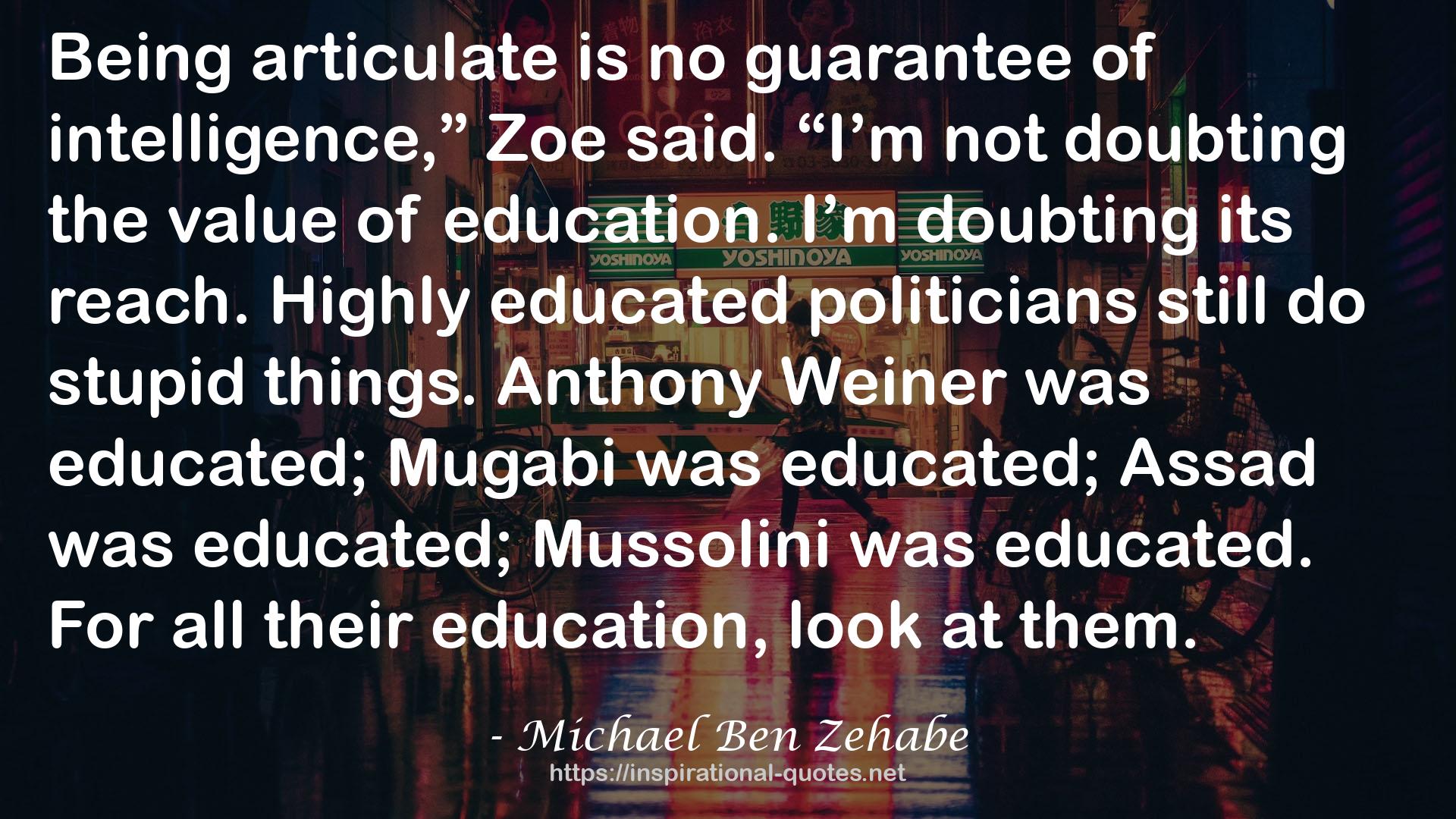 Michael Ben Zehabe QUOTES