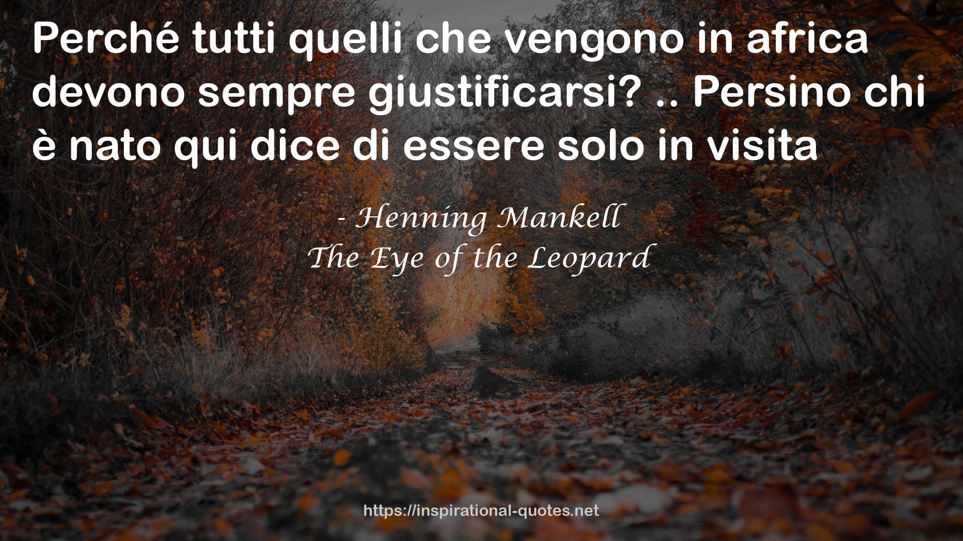 The Eye of the Leopard QUOTES