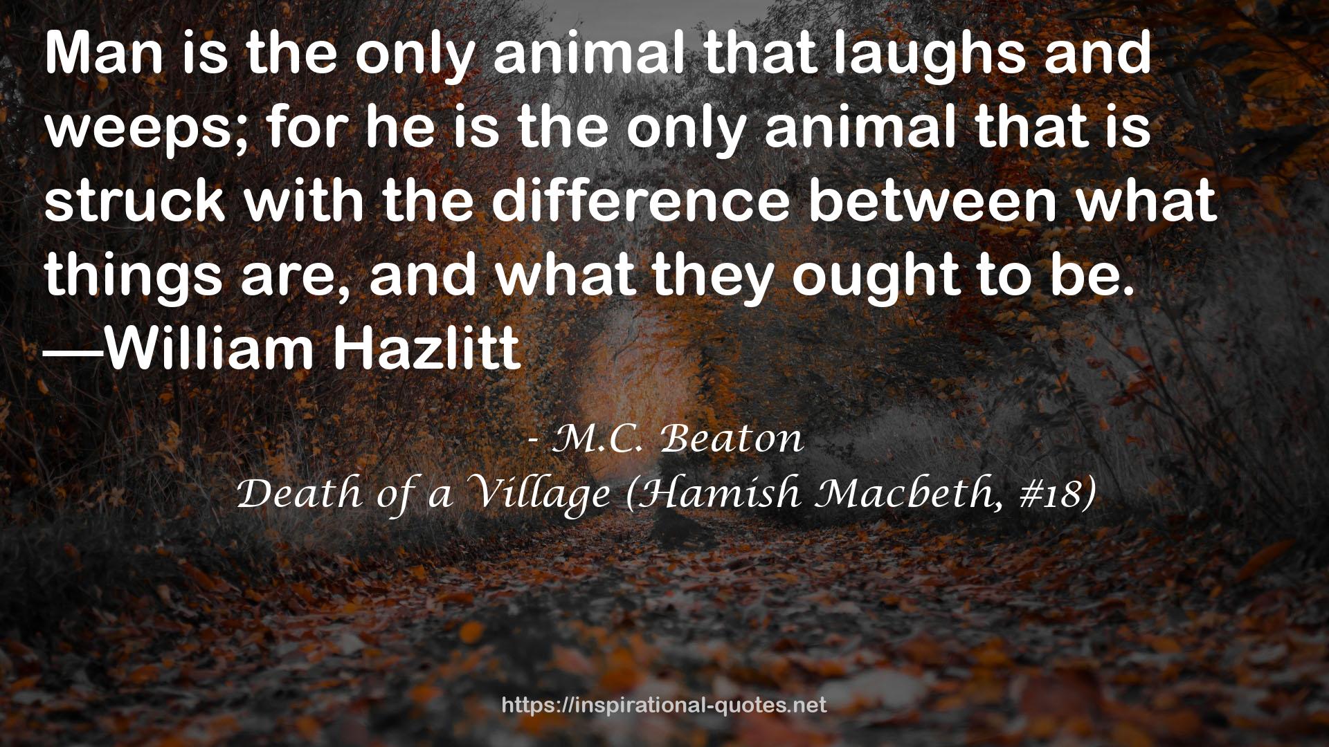 Death of a Village (Hamish Macbeth, #18) QUOTES