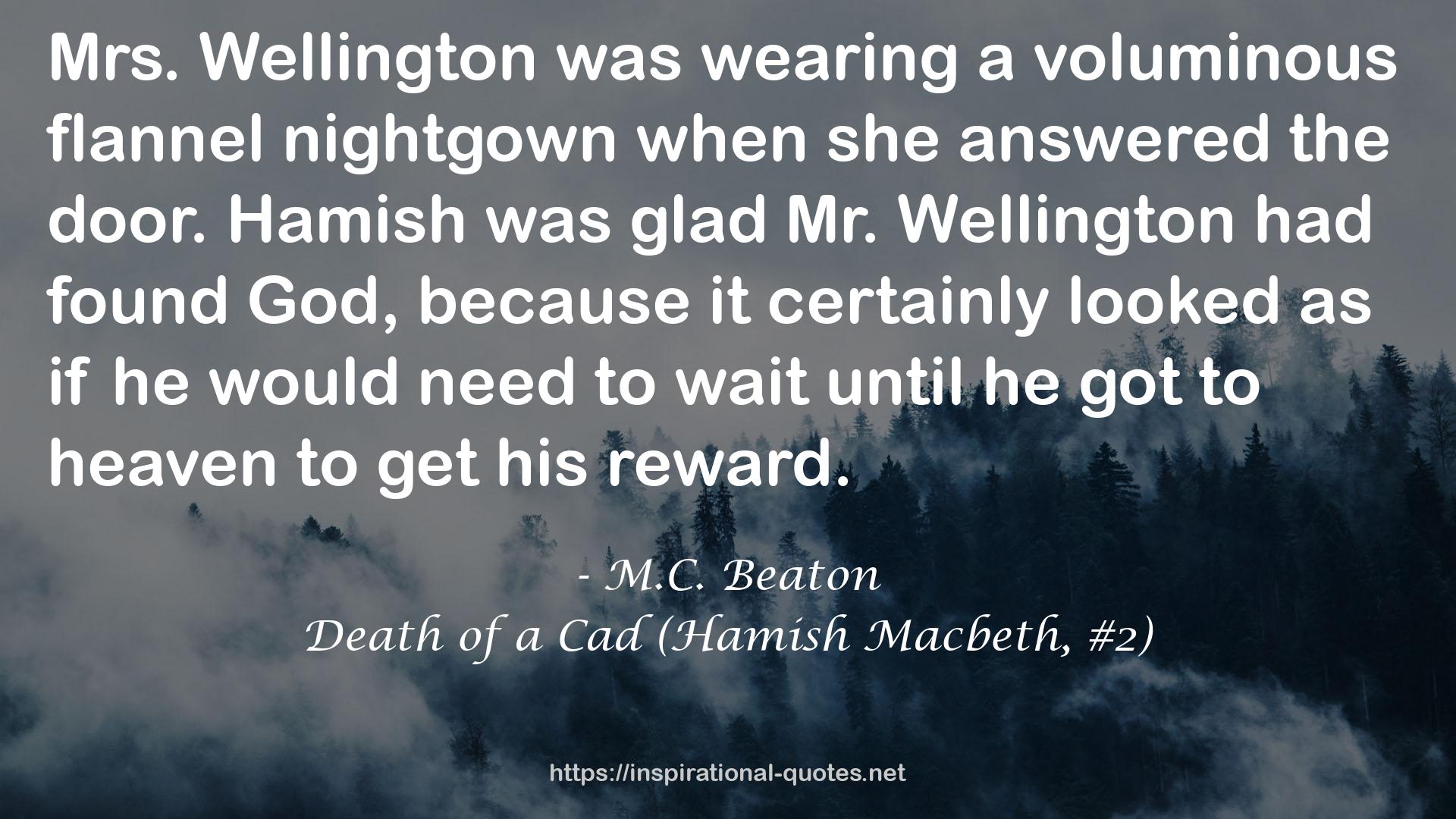 Death of a Cad (Hamish Macbeth, #2) QUOTES