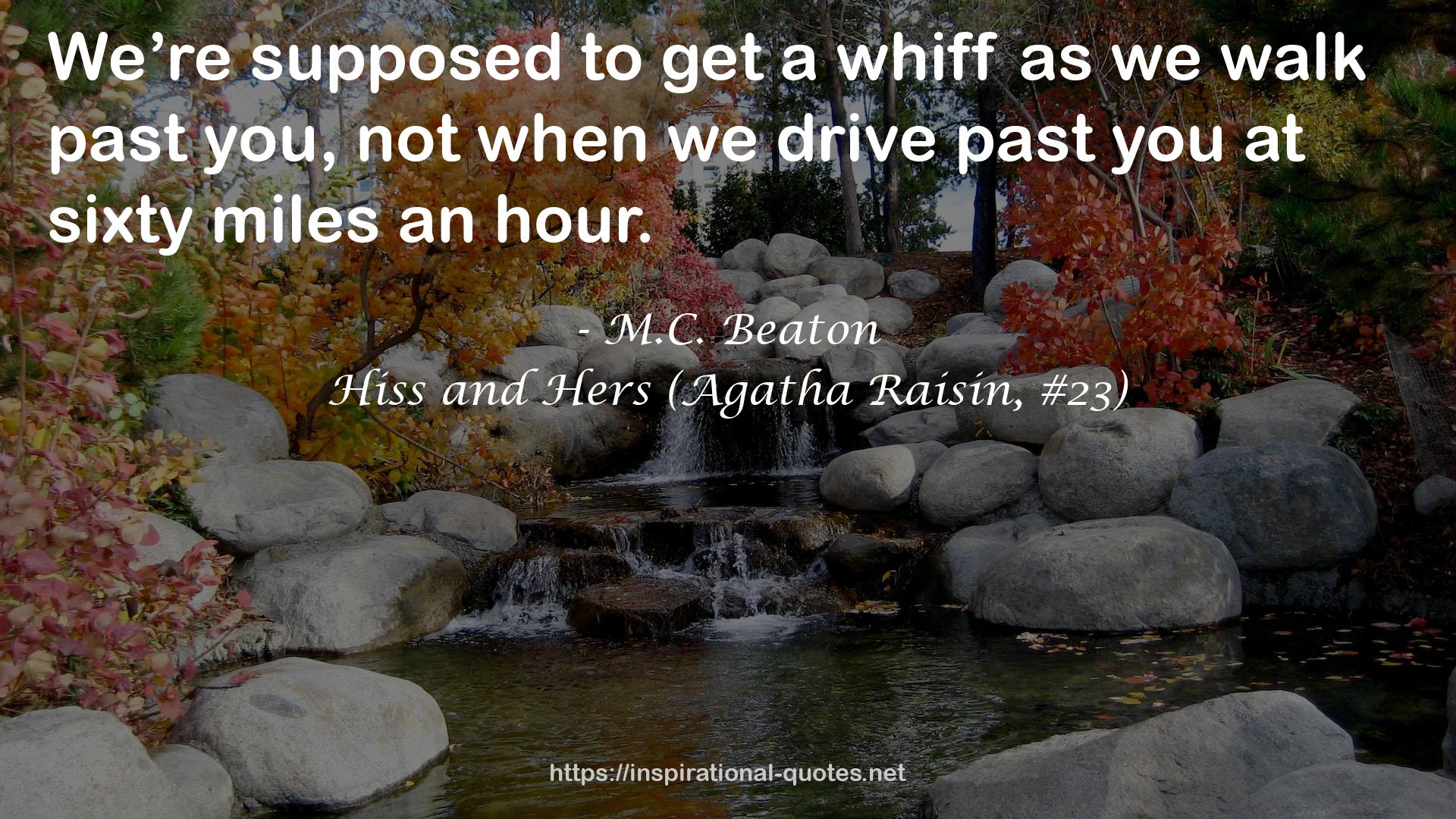 Hiss and Hers (Agatha Raisin, #23) QUOTES